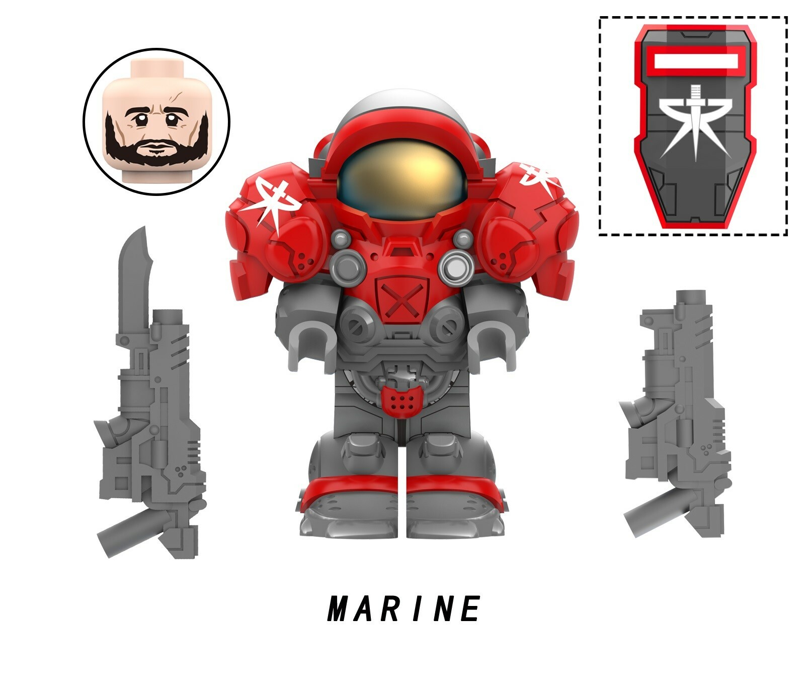 Starcraft Marine Custom Minifigures Minifigs Fit Lego MY803