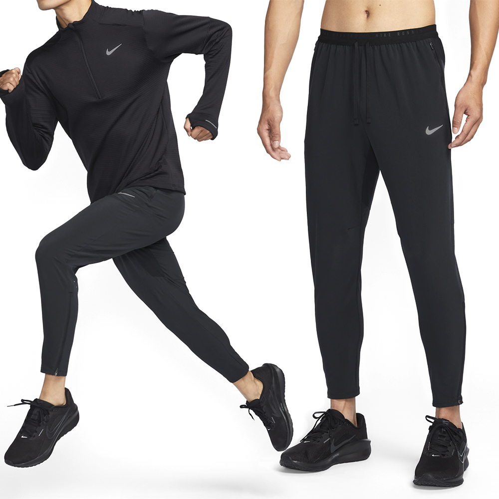 Nike DF Stride WVN Pant 男款 黑色 運動 休閒 反光 口袋 拉鍊 長褲 HV4545-010