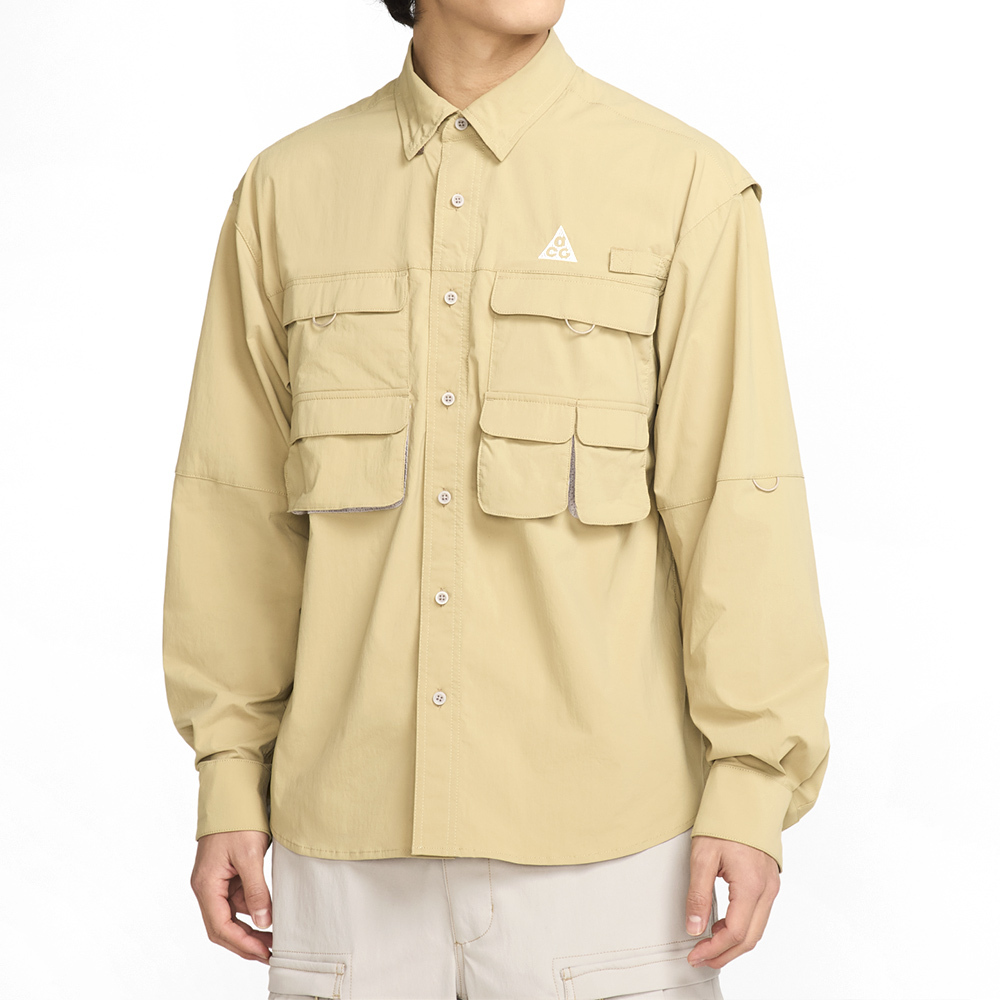 Nike ACG Dfadv UV ORB Weaver 男款 米黃色 快乾 襯衫 休閒 長袖 HJ2466-297