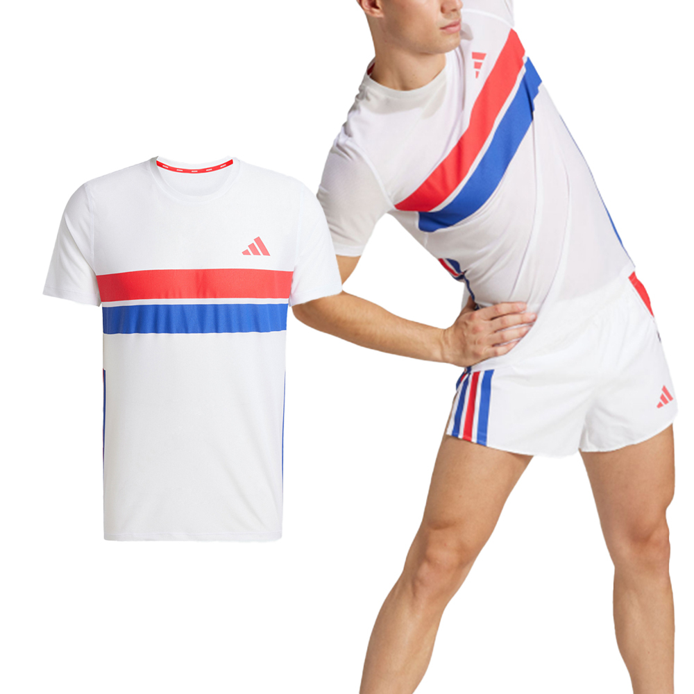 Adidas Adizero R Tee 男款 白色 訓練 慢跑 吸濕 排汗 亞規 運動 上衣 圓領 短袖 JD7315