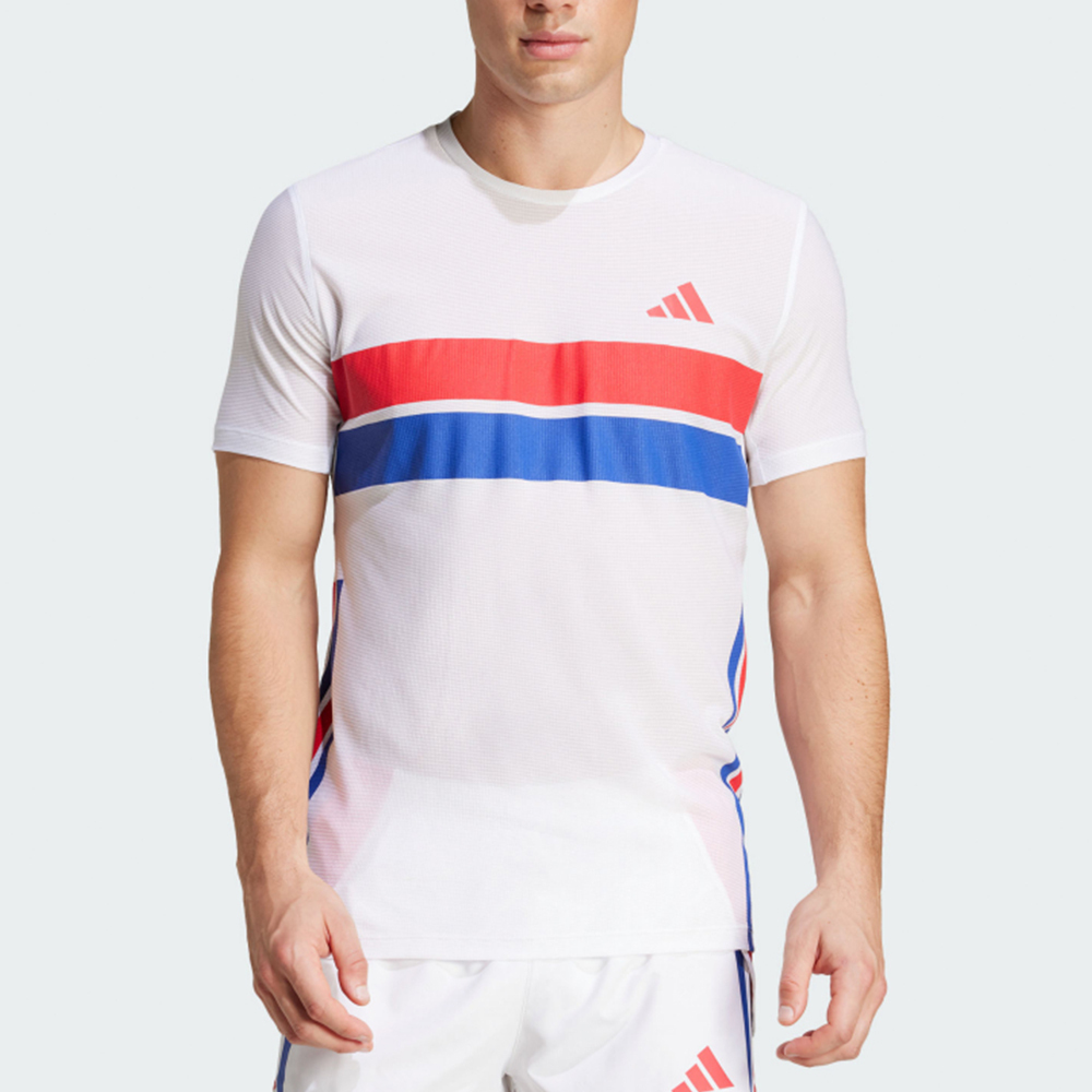 Adidas Adizero R Tee 男款 白色 訓練 慢跑 吸濕 排汗 亞規 運動 上衣 圓領 短袖 JD7315