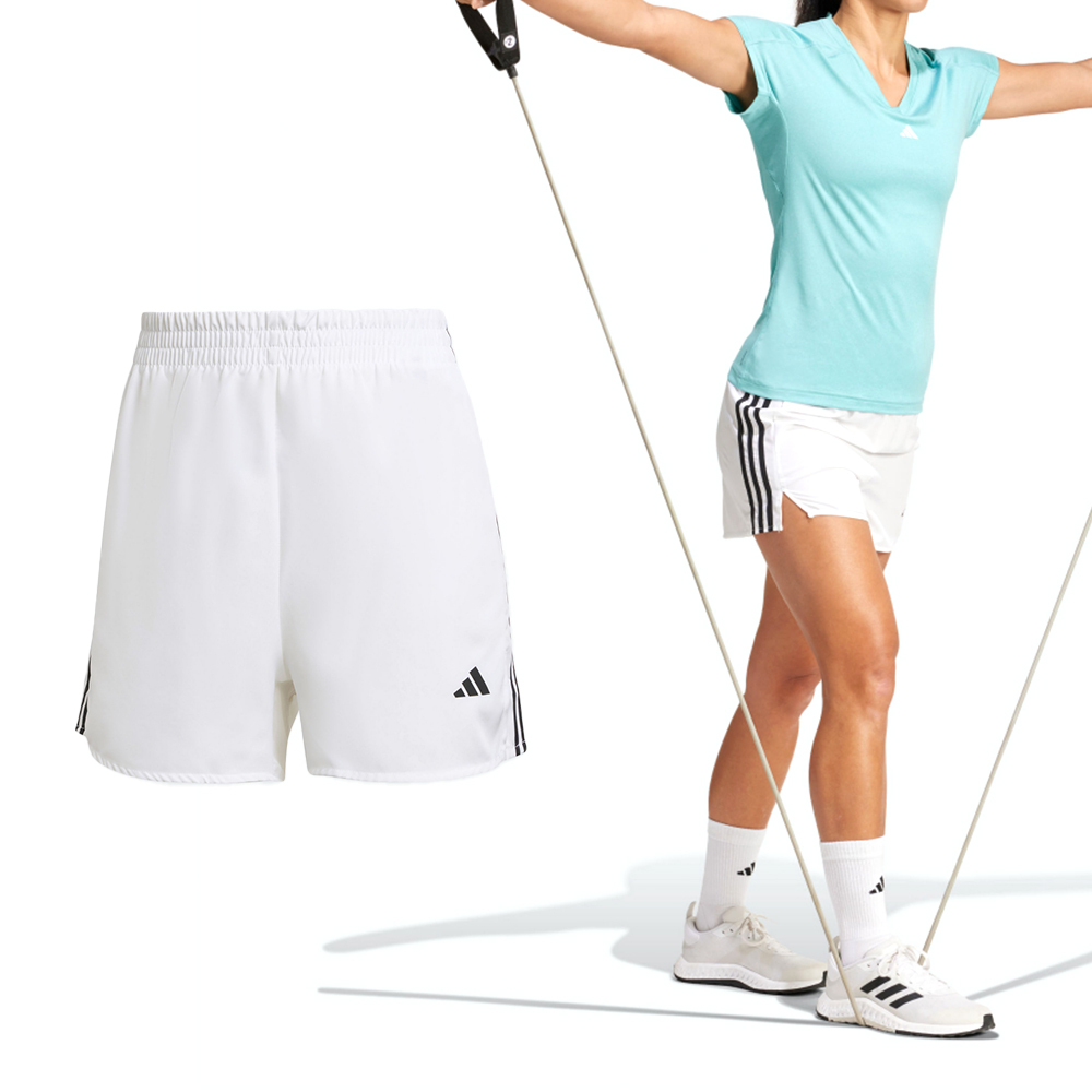 Adidas 3S Short High R 女款 白色 運動 休閒 吸濕 排汗 亞規 腰部鬆緊 短褲 JF4360