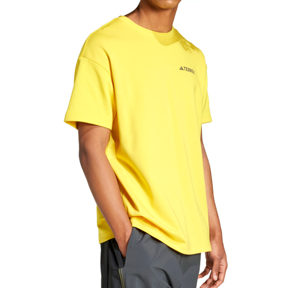 Adidas NG U AR B GFX T 男款 女款 黃色 運動 休閒 中性 國家地理 亞規 短袖 JD5955