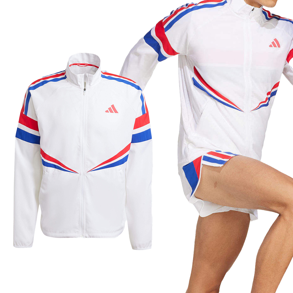 Adidas Adizero R JKT 男款 白色 運動 立領 亞規 訓練 機能 愛迪達 外套 JD7317