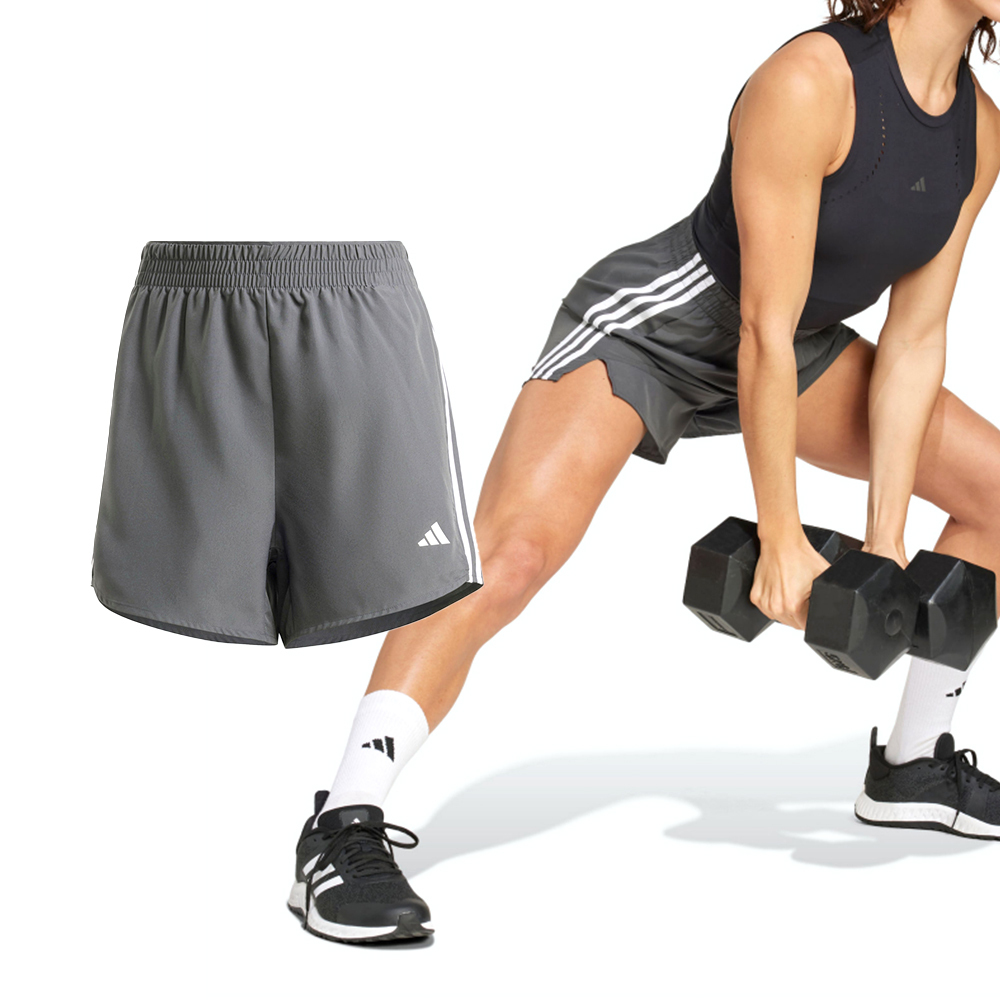Adidas 3S Short High R 女款 灰色 運動 休閒 吸濕 排汗 亞規 腰部鬆緊 短褲 JF4362