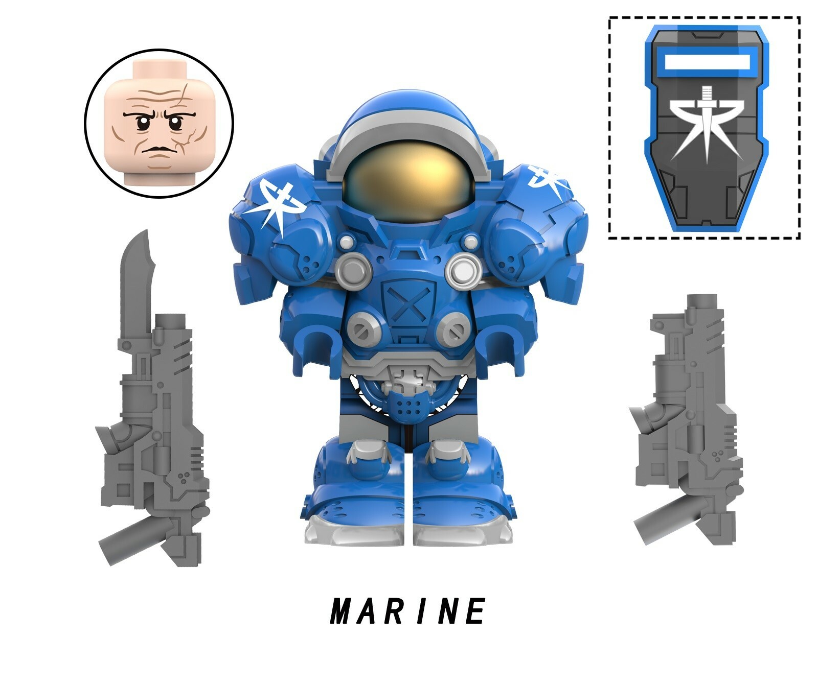 Starcraft Marine Custom Minifigures Minifigs Fit Lego MY804