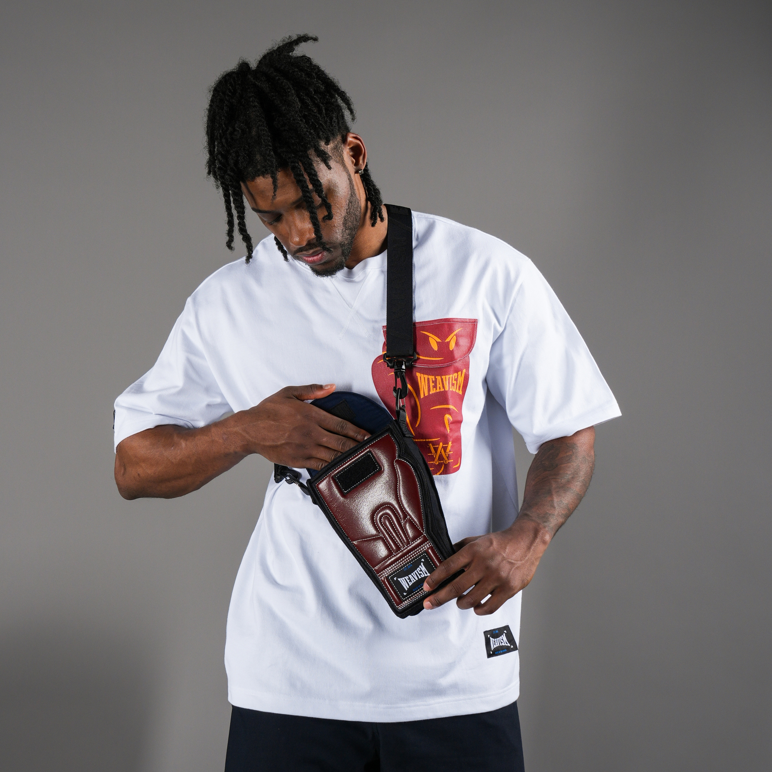 拳魂立體環保皮革包-拳擊紅