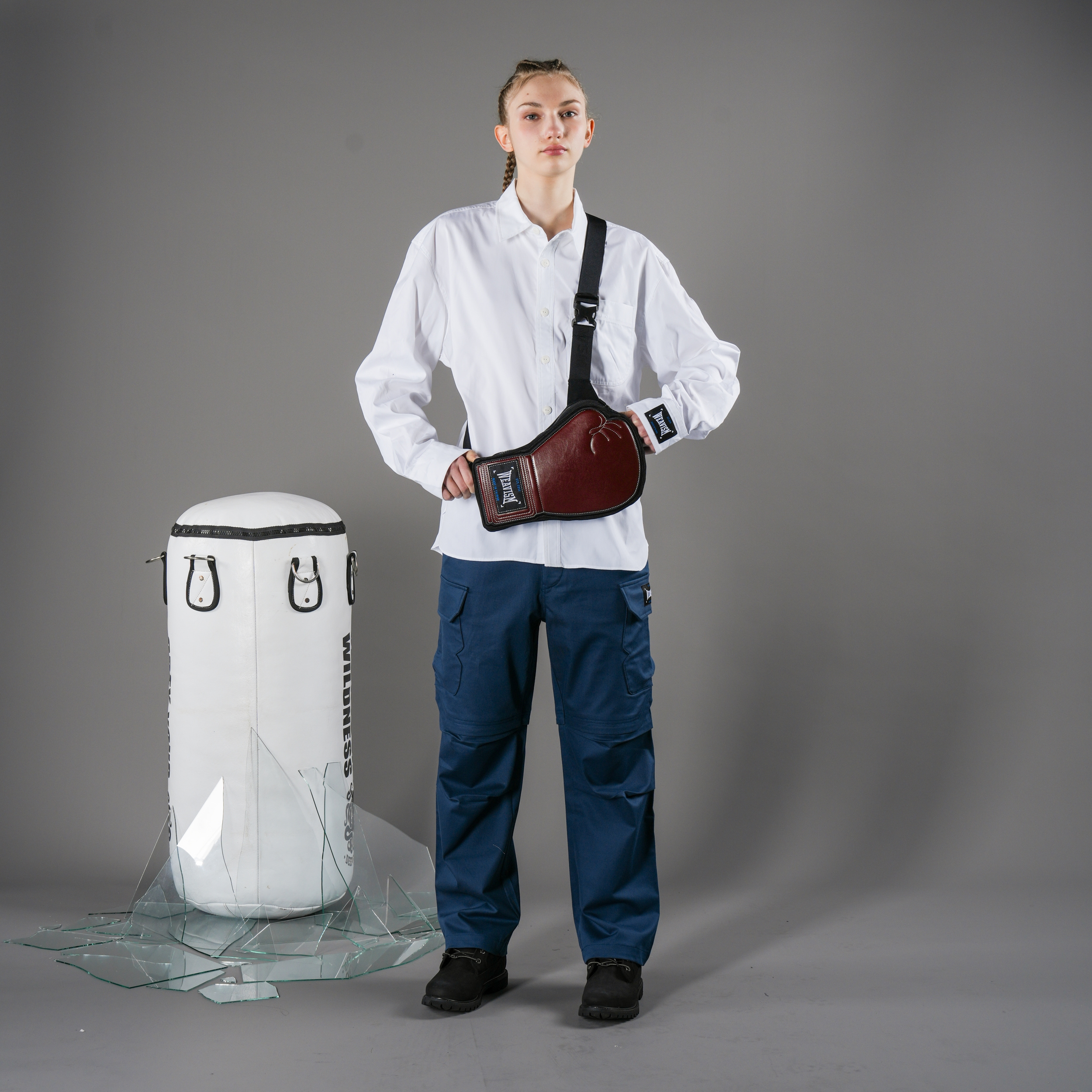 重拳立體環保皮革包-拳擊紅