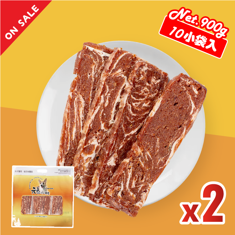 【2包優惠】元氣肉切片(牛肉鱈魚味) (10包入) (9306020-2)