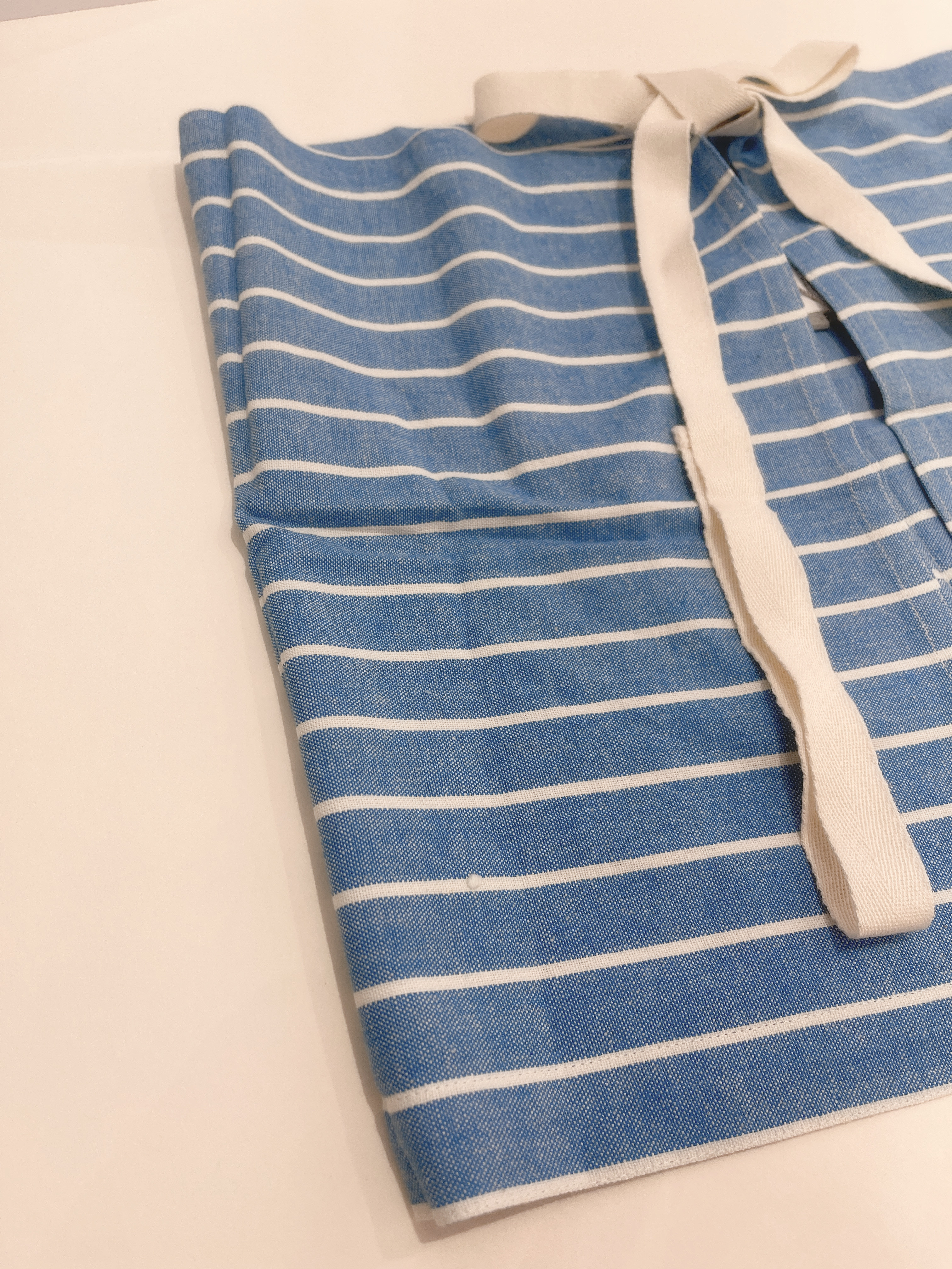 日系藍白條紋圍裙