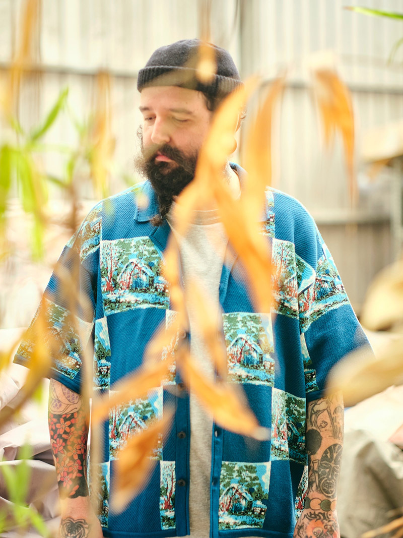 Cabin in the Woods Checkerboard _Short-sleeves Knit Shirt