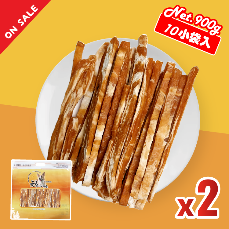 【2包優惠】元氣肉切絲(雞肉鱈魚味) (10包入) (9306018-2)