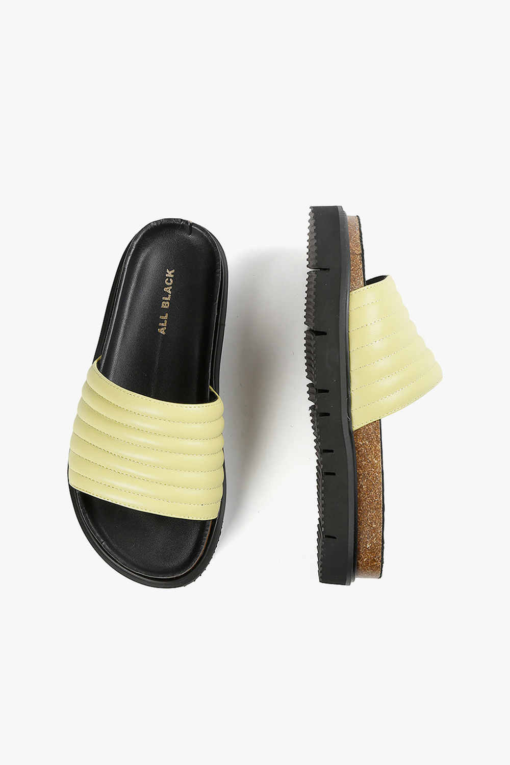 Flat Lugg Single Rib 壓紋厚底涼鞋