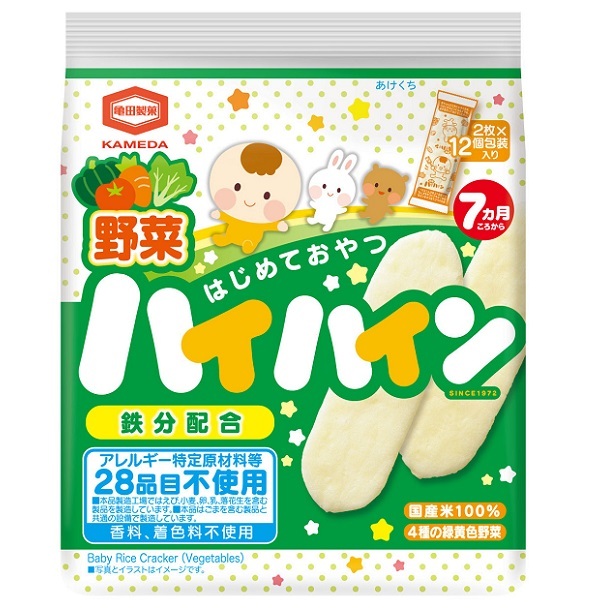 亀田製菓 —【12小袋】野菜味嬰兒米餅 40g
