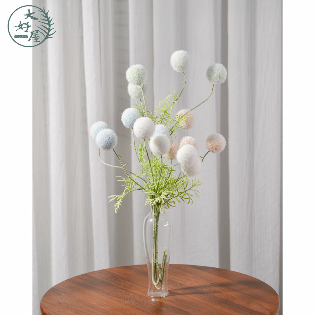 仿真絨毛湯圓花