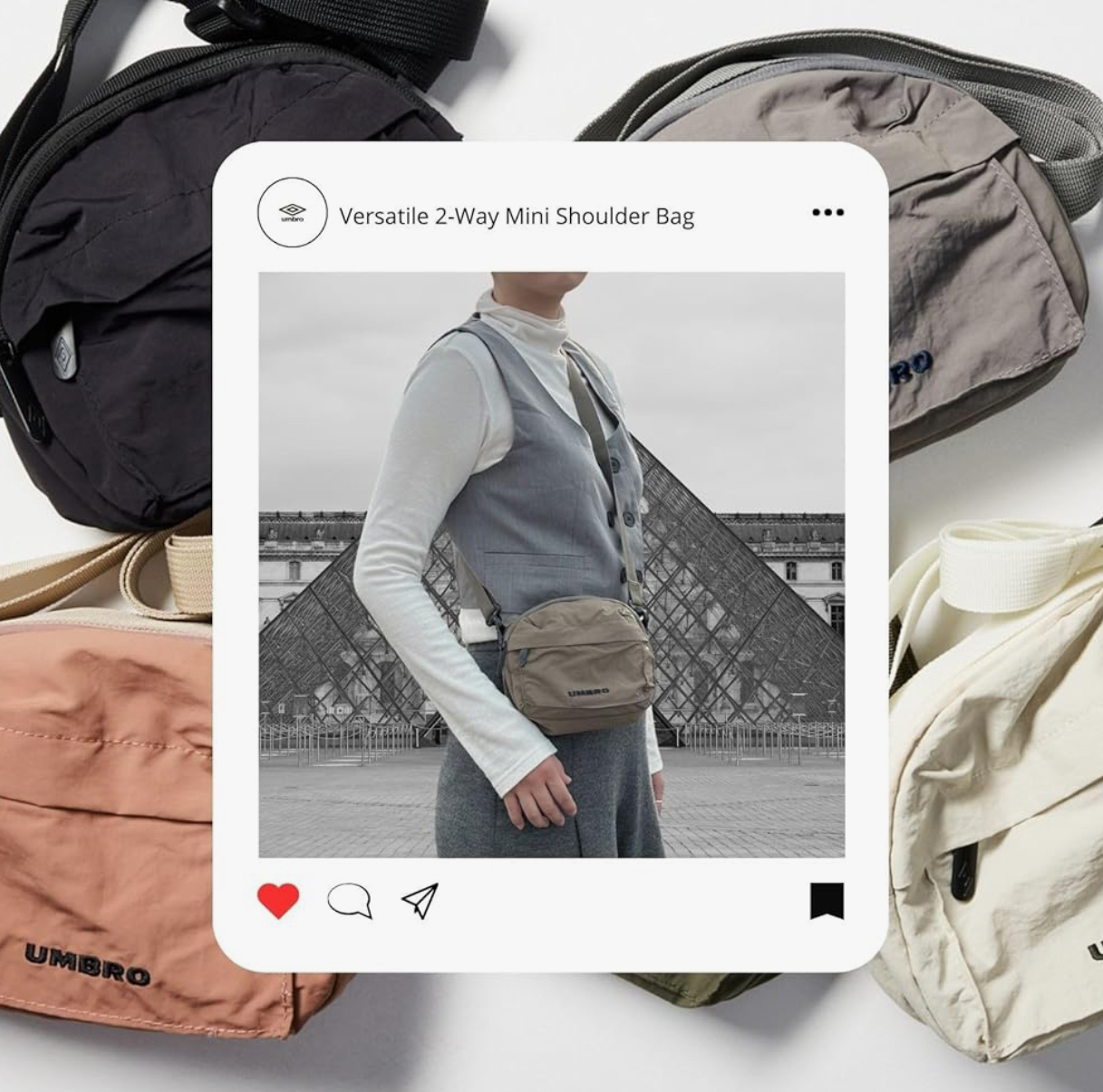 【預購】J0326902 UMBRO 斜挎包 5種顏色