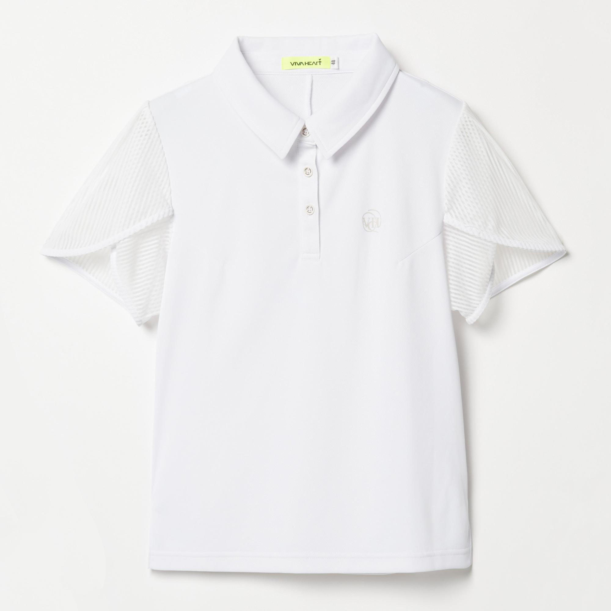 女士-鬱金香袖網眼短袖Polo衫