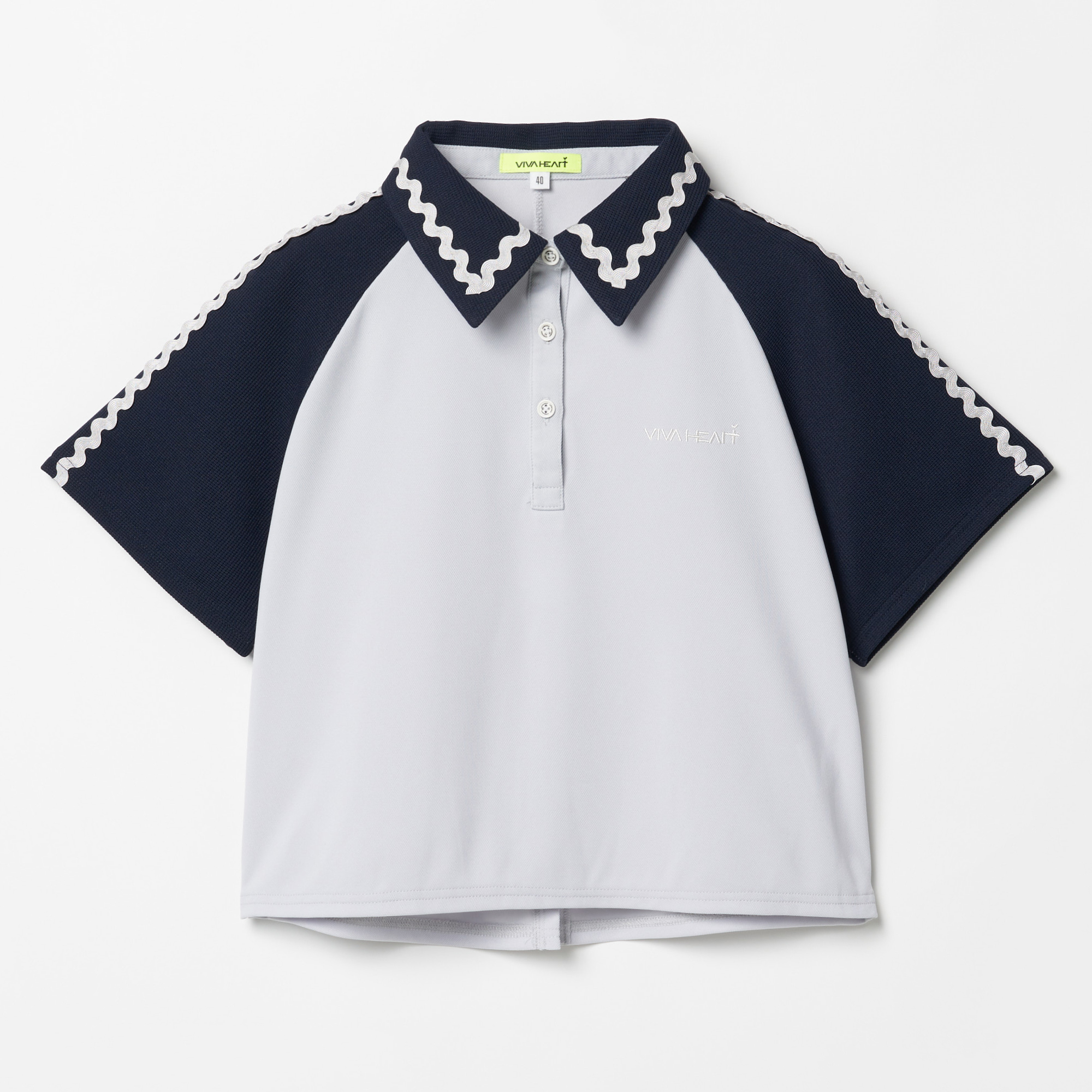 女士-華夫格線條短袖Polo衫