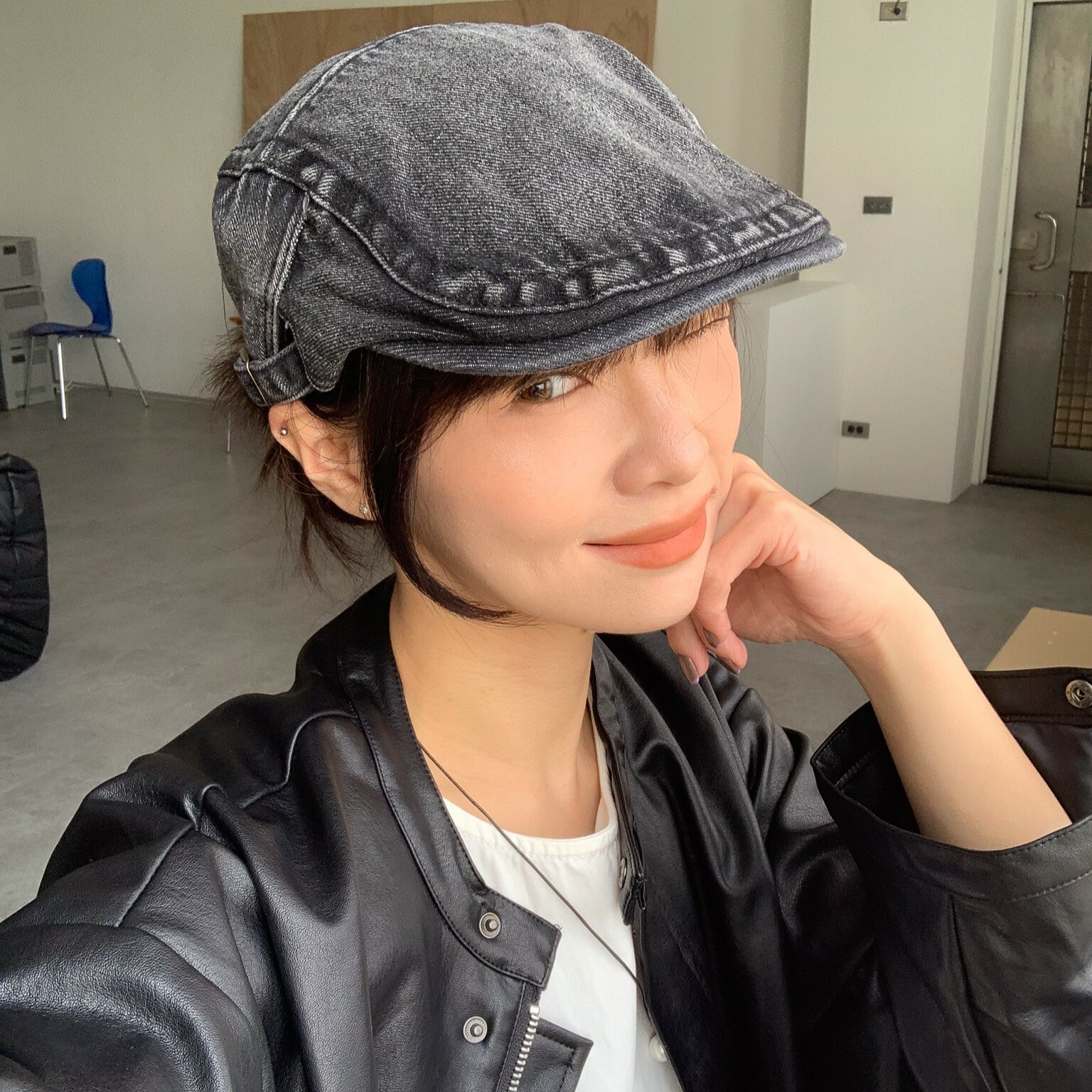 ISA_西海岸單品 美式復古水洗牛仔小偷帽_53002