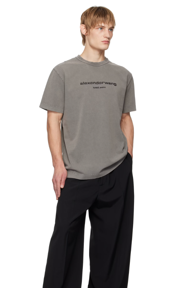 ALEXANDER WANG 閃光字體 短T (2色)