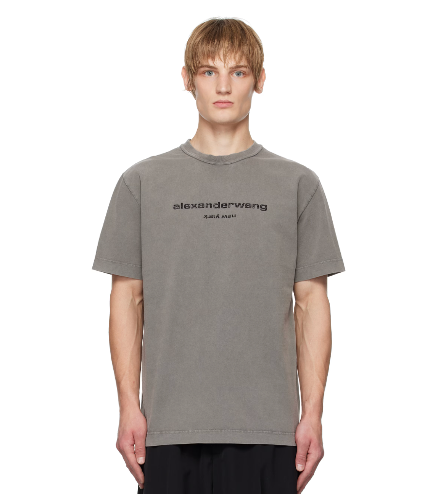 ALEXANDER WANG 閃光字體 短T (2色)