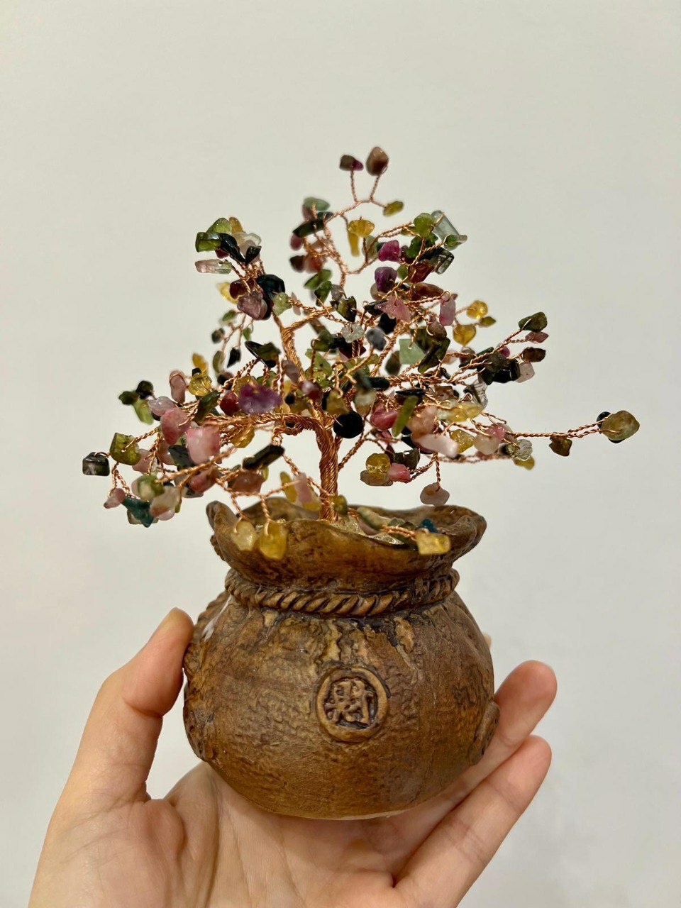 [S] GEMZ & CO HLCT FORTUNE BAG TREE FREE MINI GOLD INGOTS, TOURMALINE, W345 (W345)