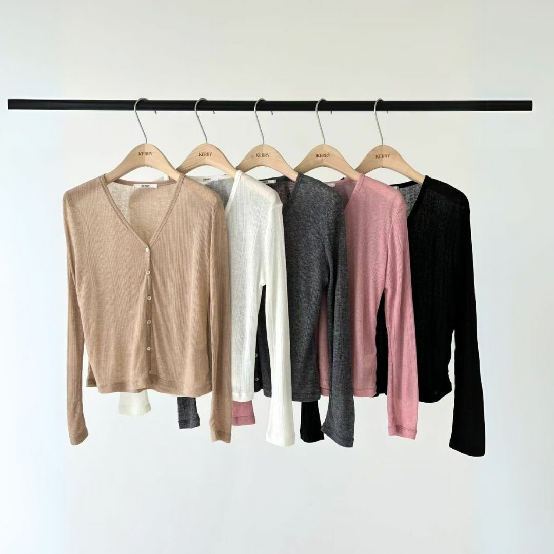 柔棉V領排釦罩衫