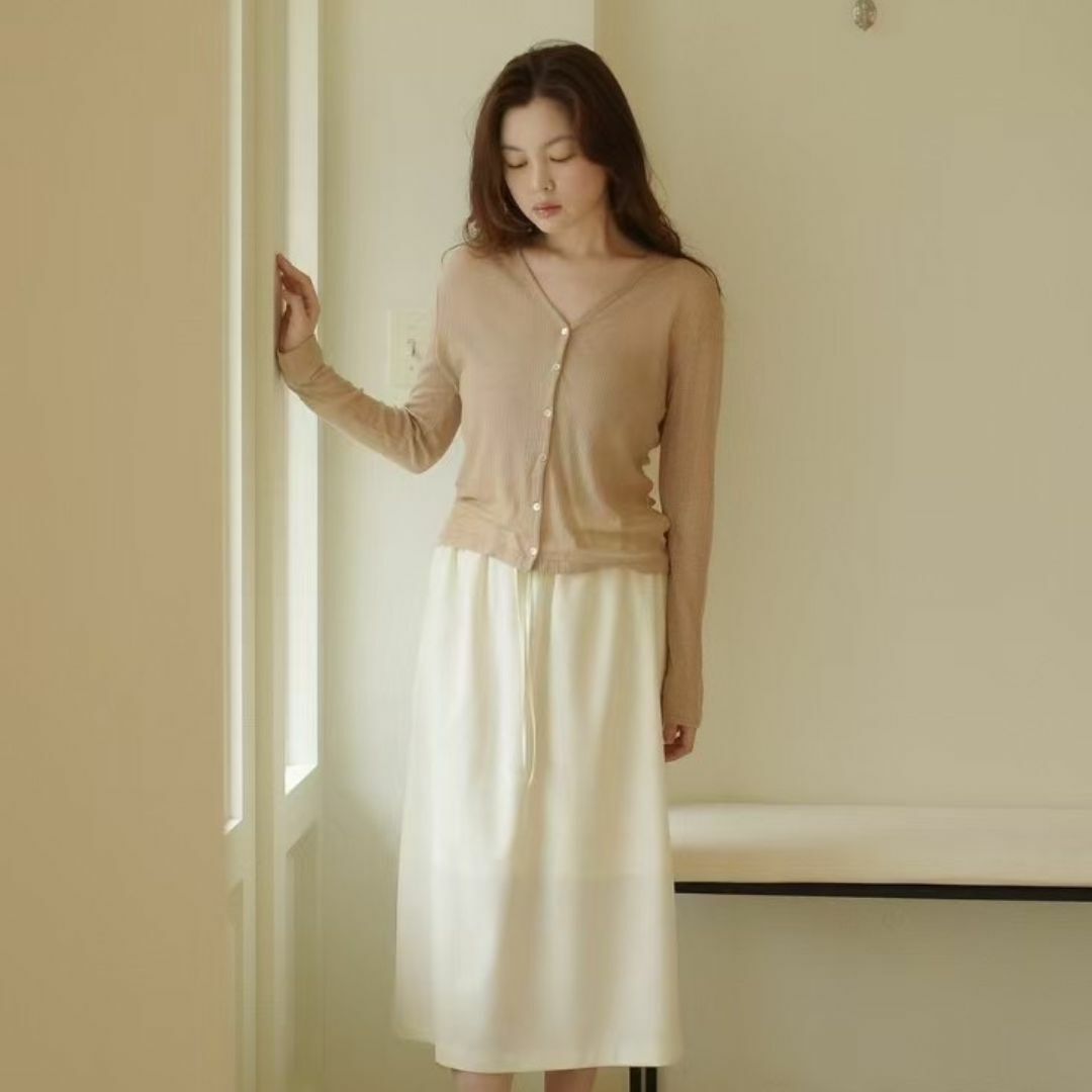 柔棉V領排釦罩衫