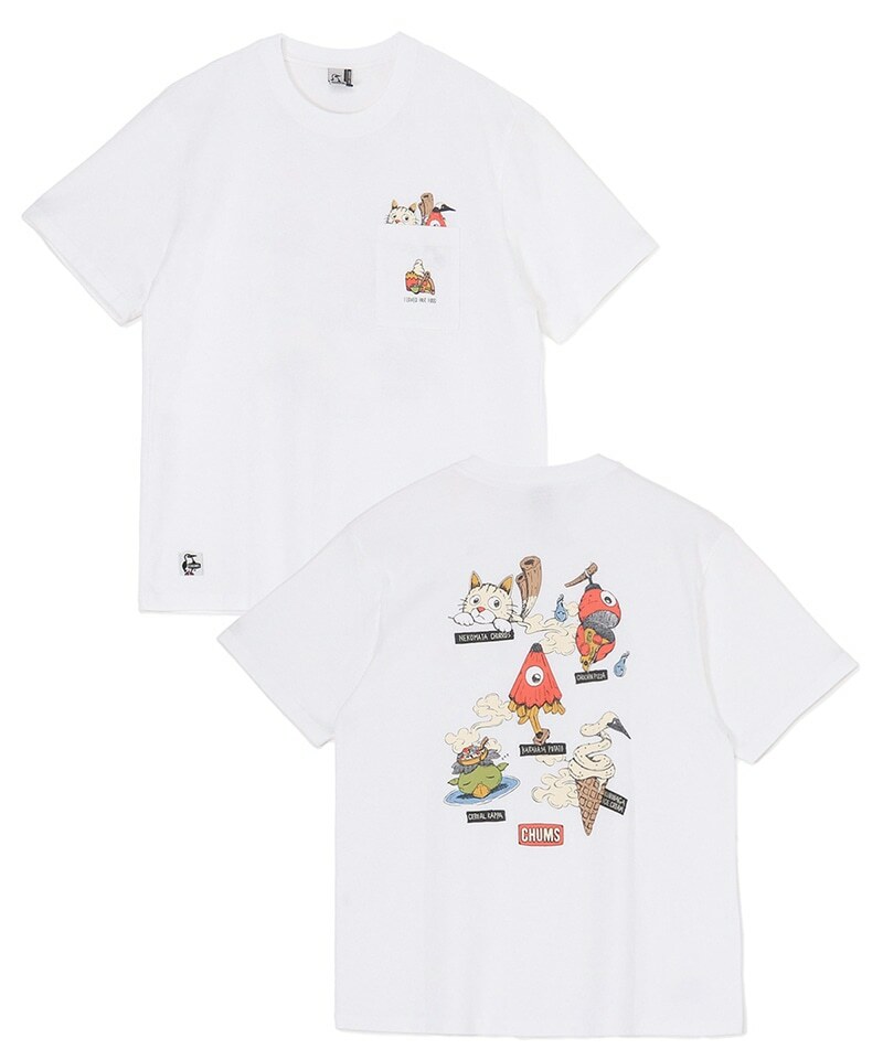 Chums Anti-Bug Food Yokai Pocket Ch01-2508 純綿 T-shirt 2025新款