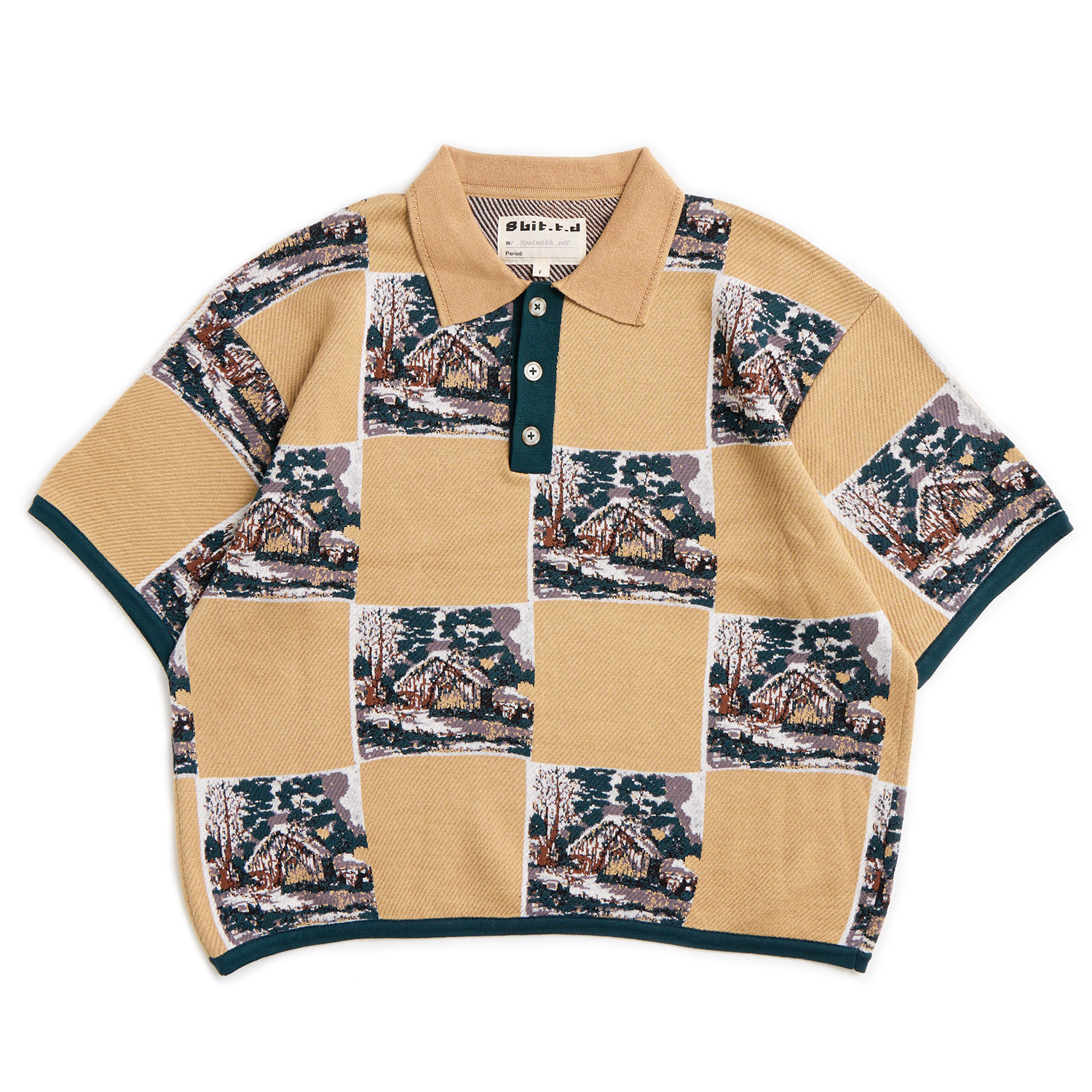 Cabin in the Woods Checkerboard _Short-sleeves Polo Top