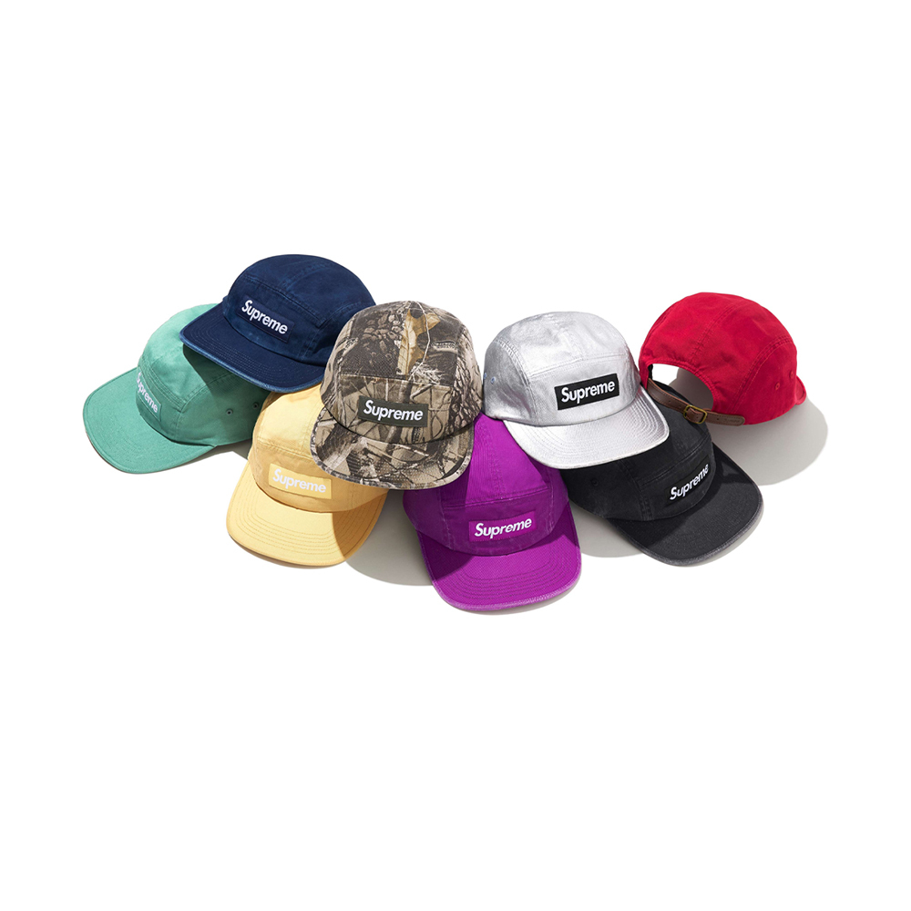 Supreme Washed Chino Twill Camp Cap Week 5 水洗 box logo 可調節 帽子