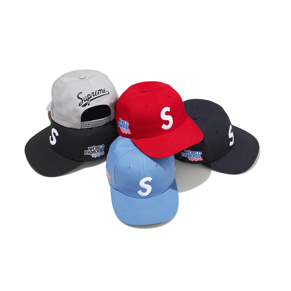 Supreme World Famous S Logo 6-Panel Week 5 後草寫字體 可調節扣 6分帽 帽子