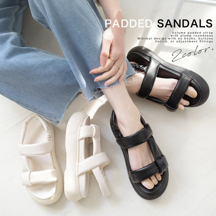 軟QQ 厚底澎澎交叉帶涼鞋 【SY101】