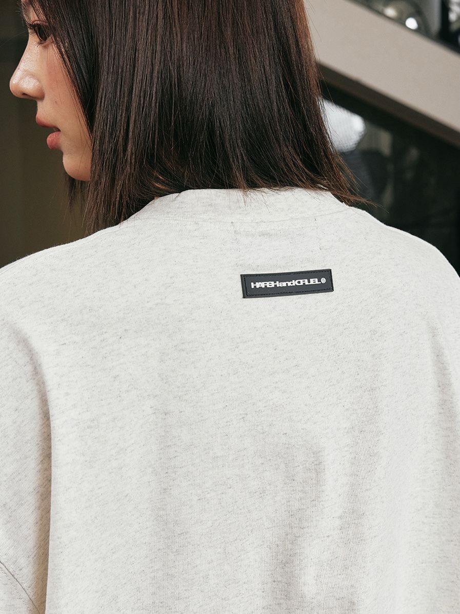 harsh and cruel 2025SS 蠟筆塗鴉 粗針毛線 寬鬆短袖