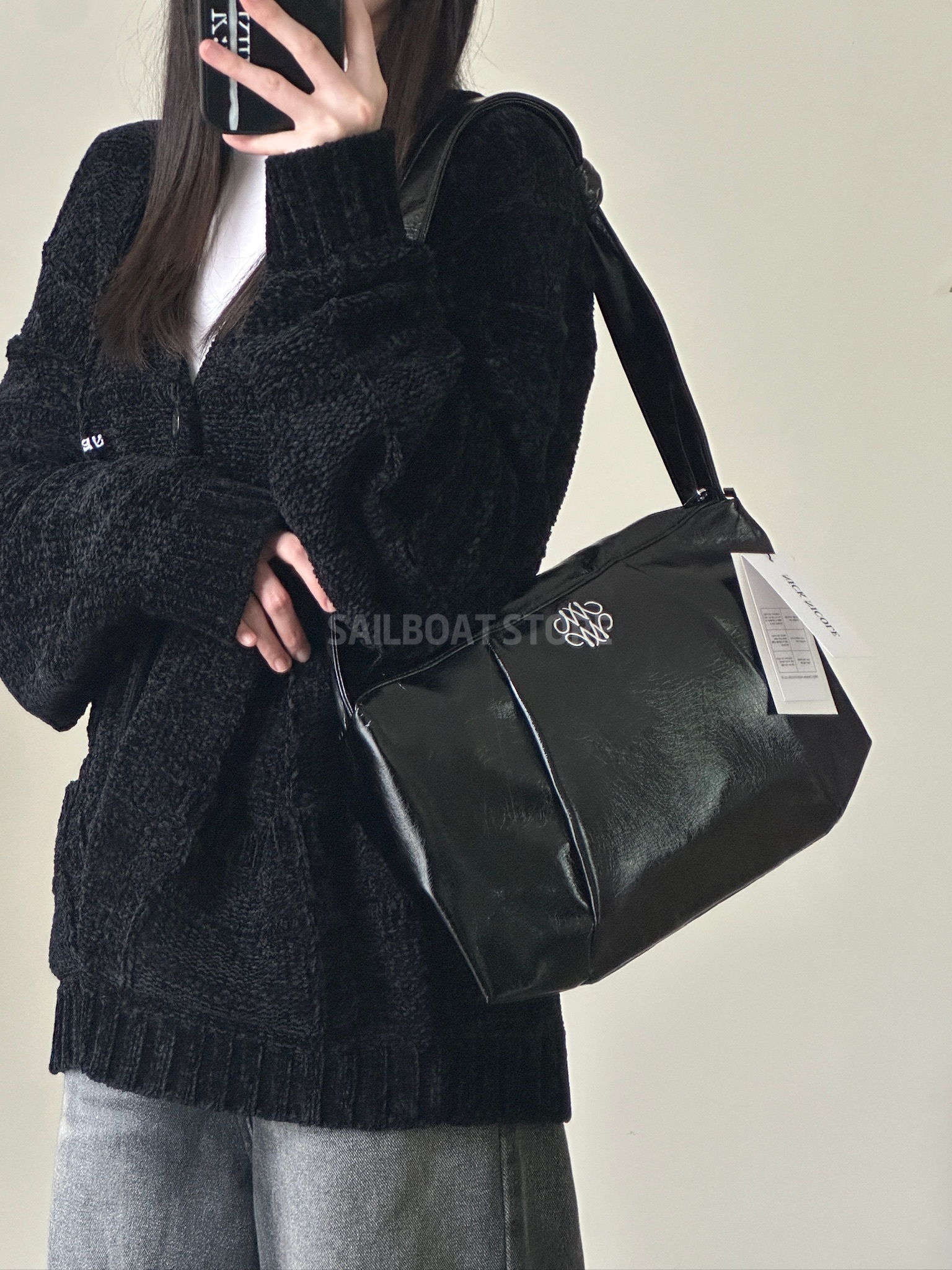 🖤韓國黑五特價!!必搶 NICK&NICOLE SQUARE SHOULDER BAG 黑色/米白/棕色/粉色 方形單肩包