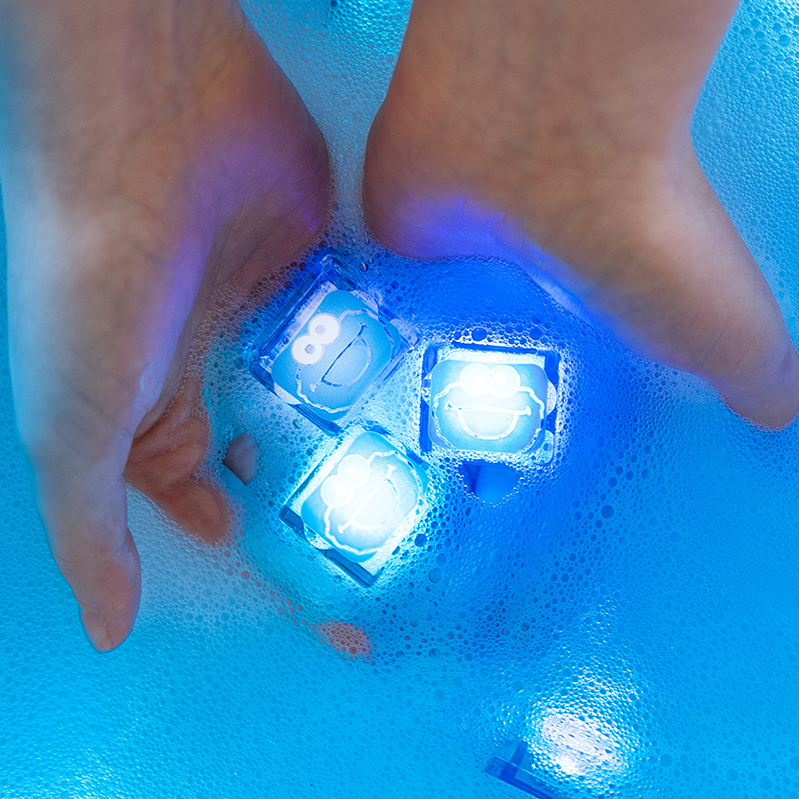 GLO PALS 炫光小冰塊(4顆裝)-芝麻街Cookie Monster