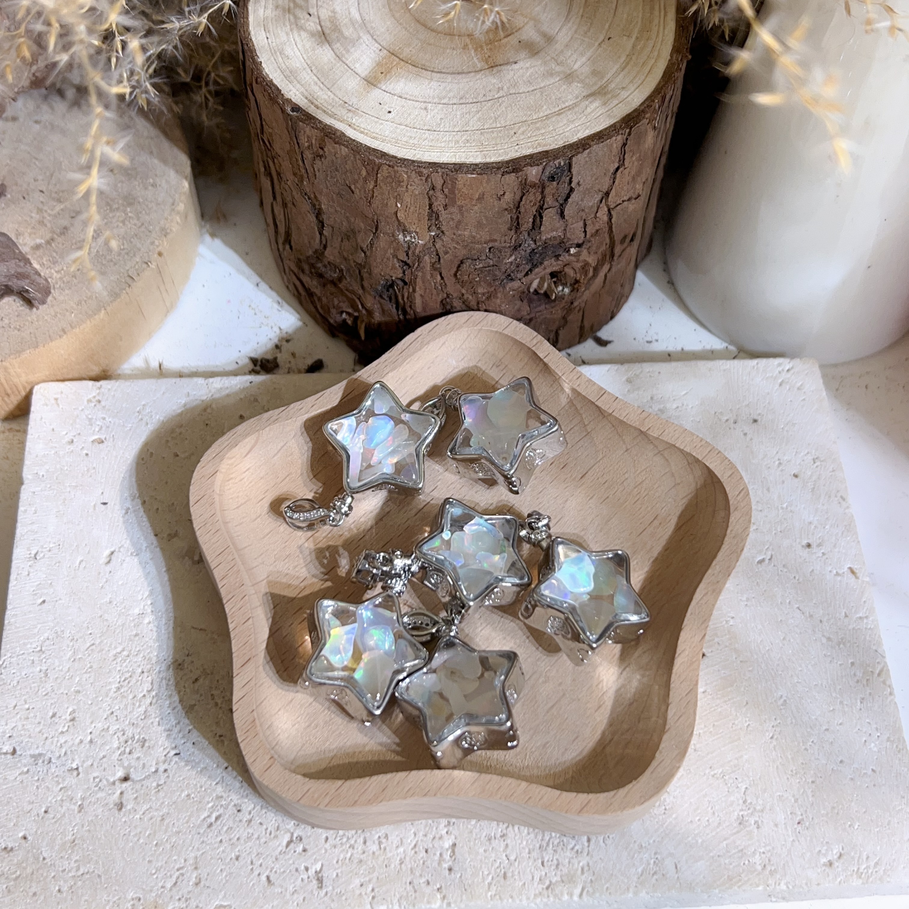 星星歐珀碎石吊墜