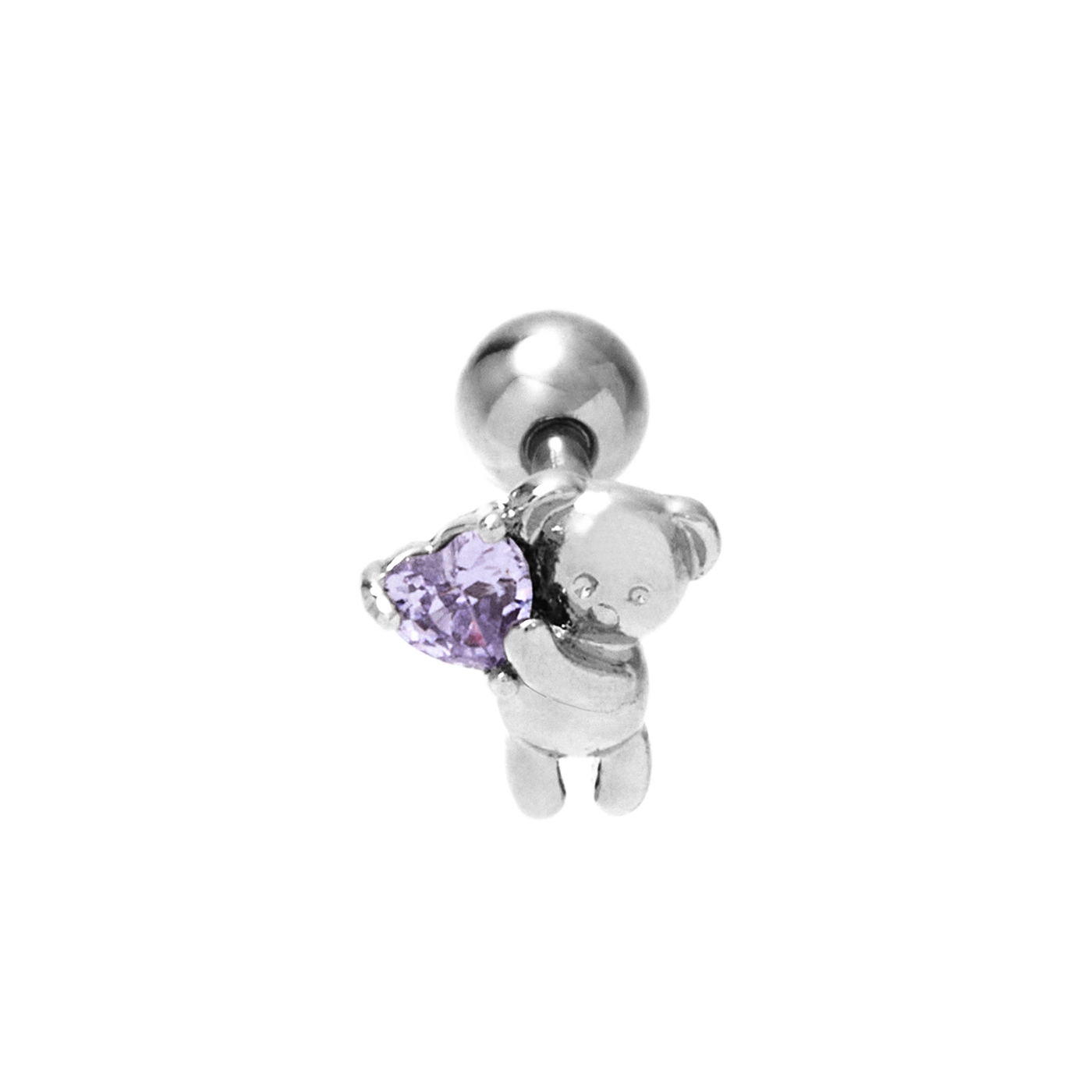 韓國,鋼飾,小熊,愛心,耳環,平價飾品