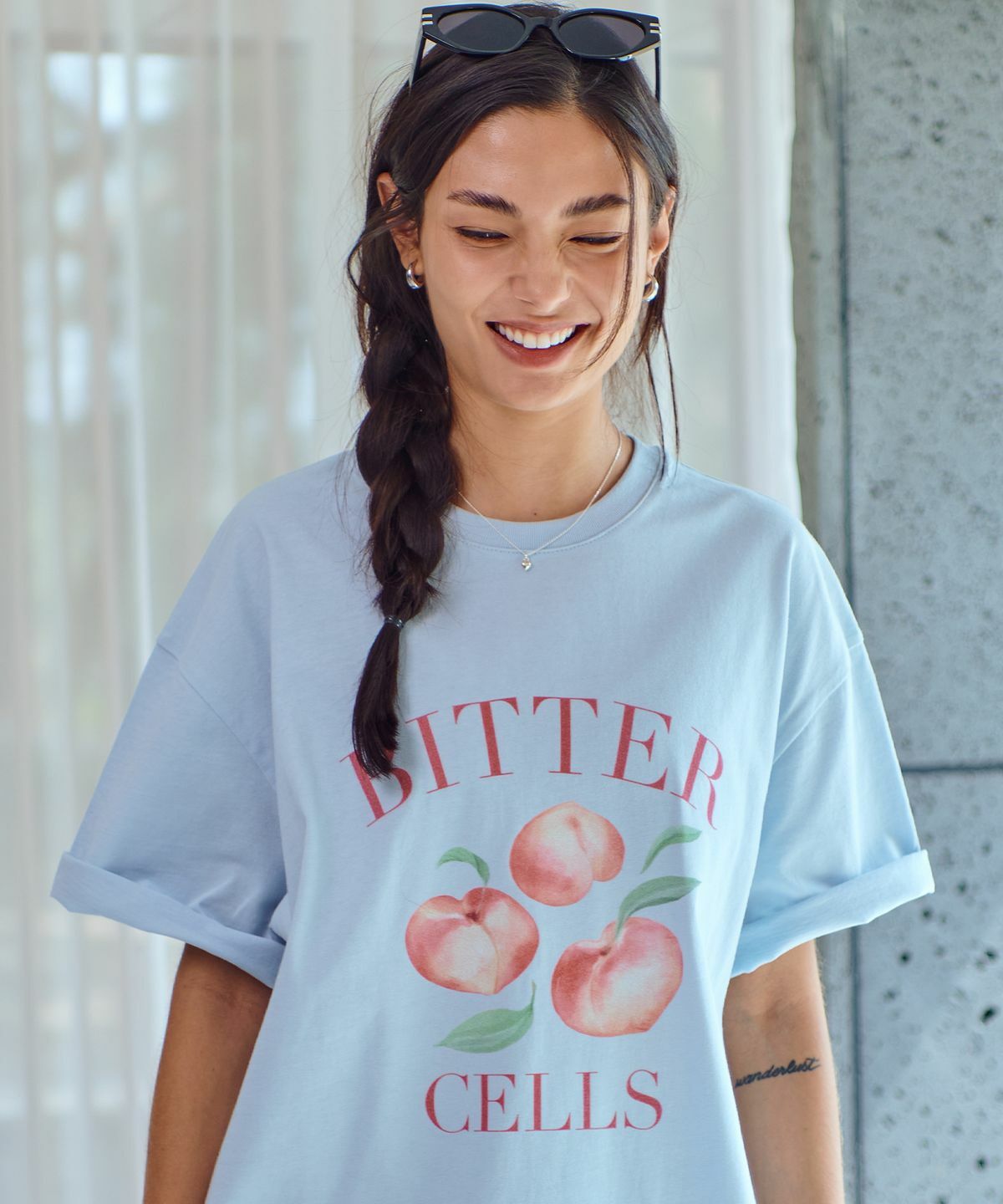 BITTER CELLS Flat Peach Tee