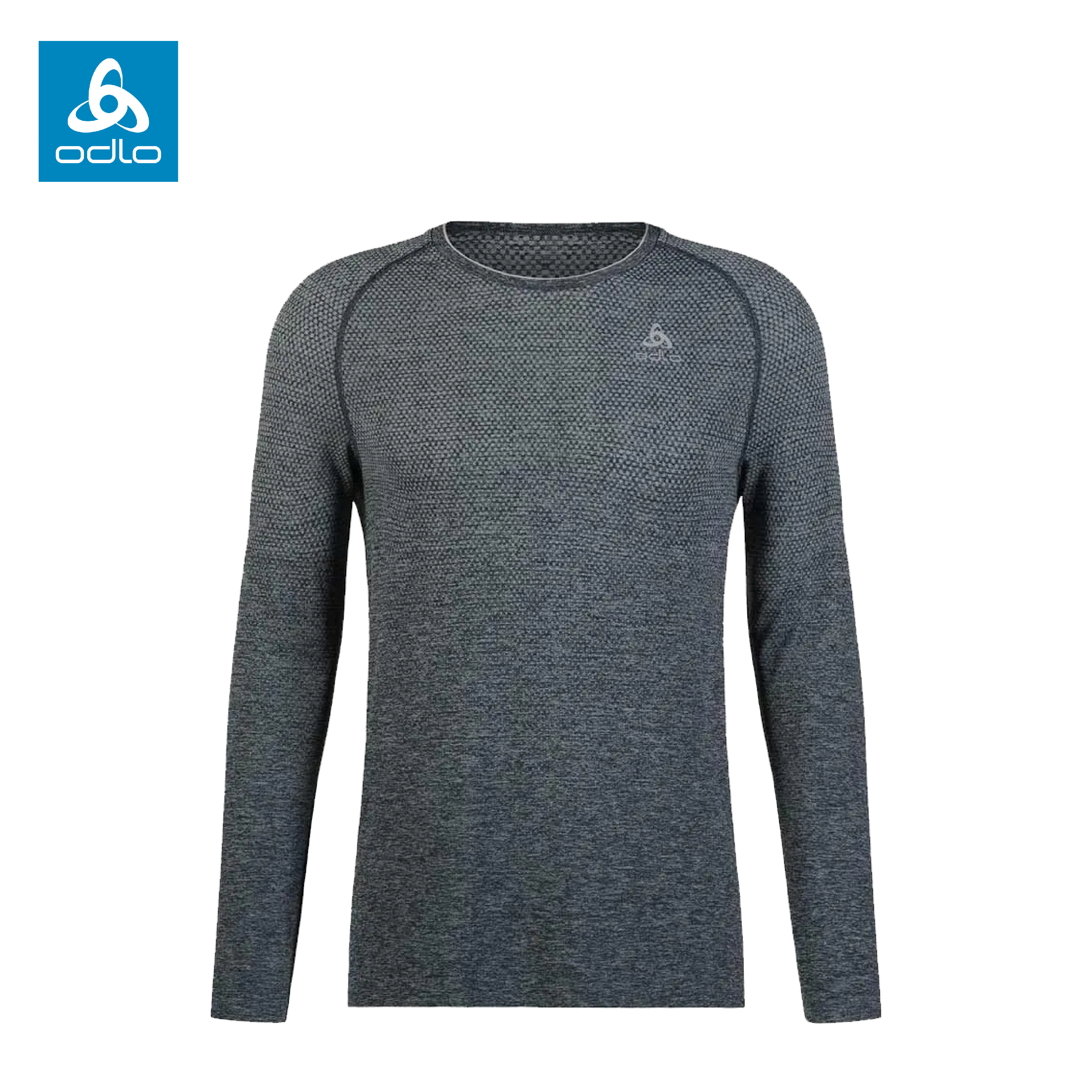 ODLO 瑞士 SEAMLESS 無縫編織長袖T-SHIRT 男款 (灰麻花色) 10OD313932