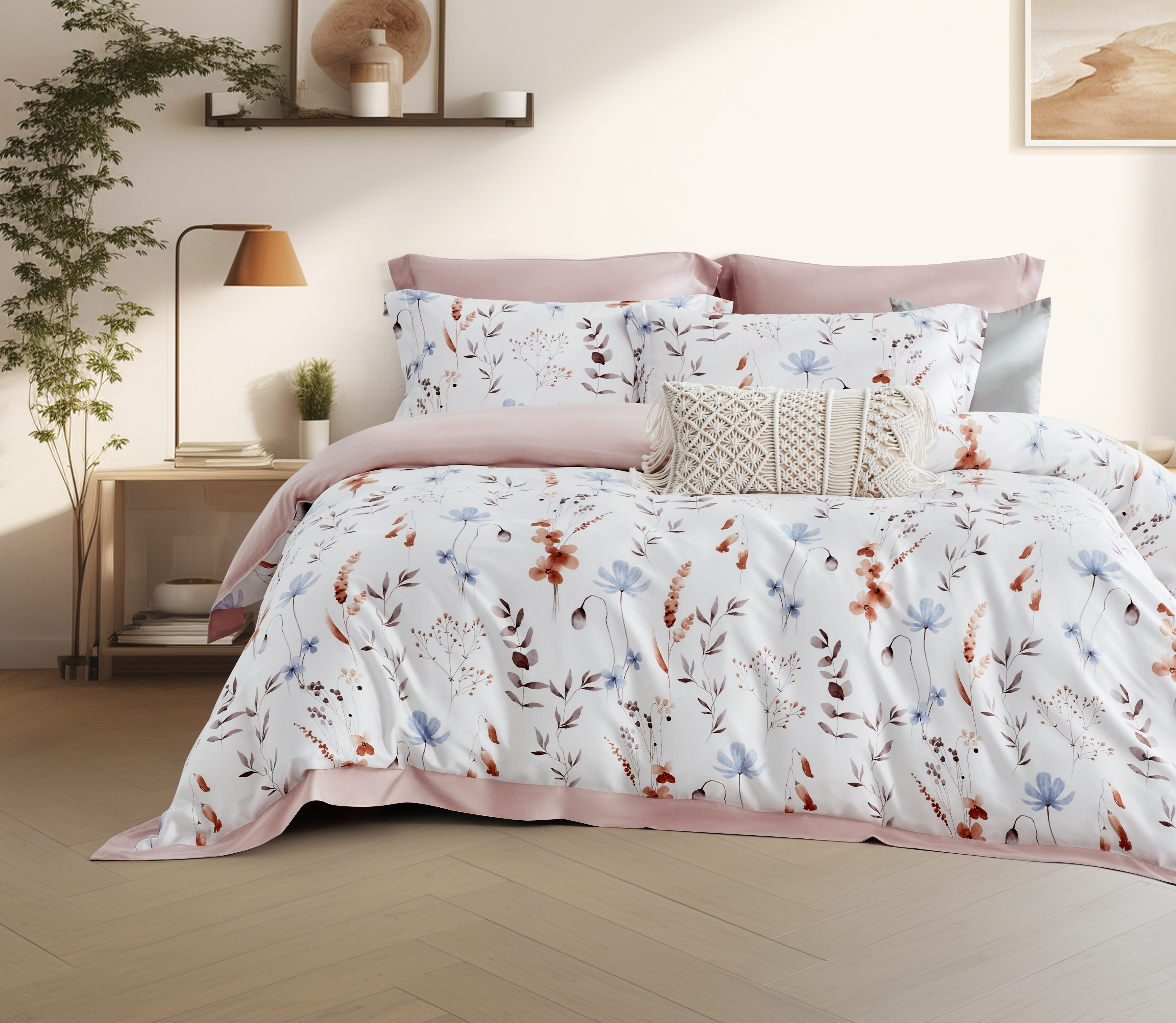 【三件式】100%萊賽爾天絲|凡芮思【花晨讀敘】雙色翅膀款