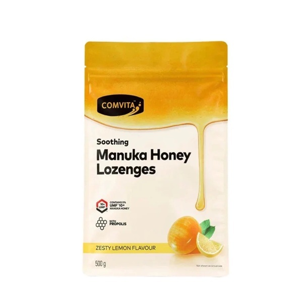 康維他Comvita 蜂膠麥蘆卡蜂蜜潤喉糖 - 檸檬味 (500g)