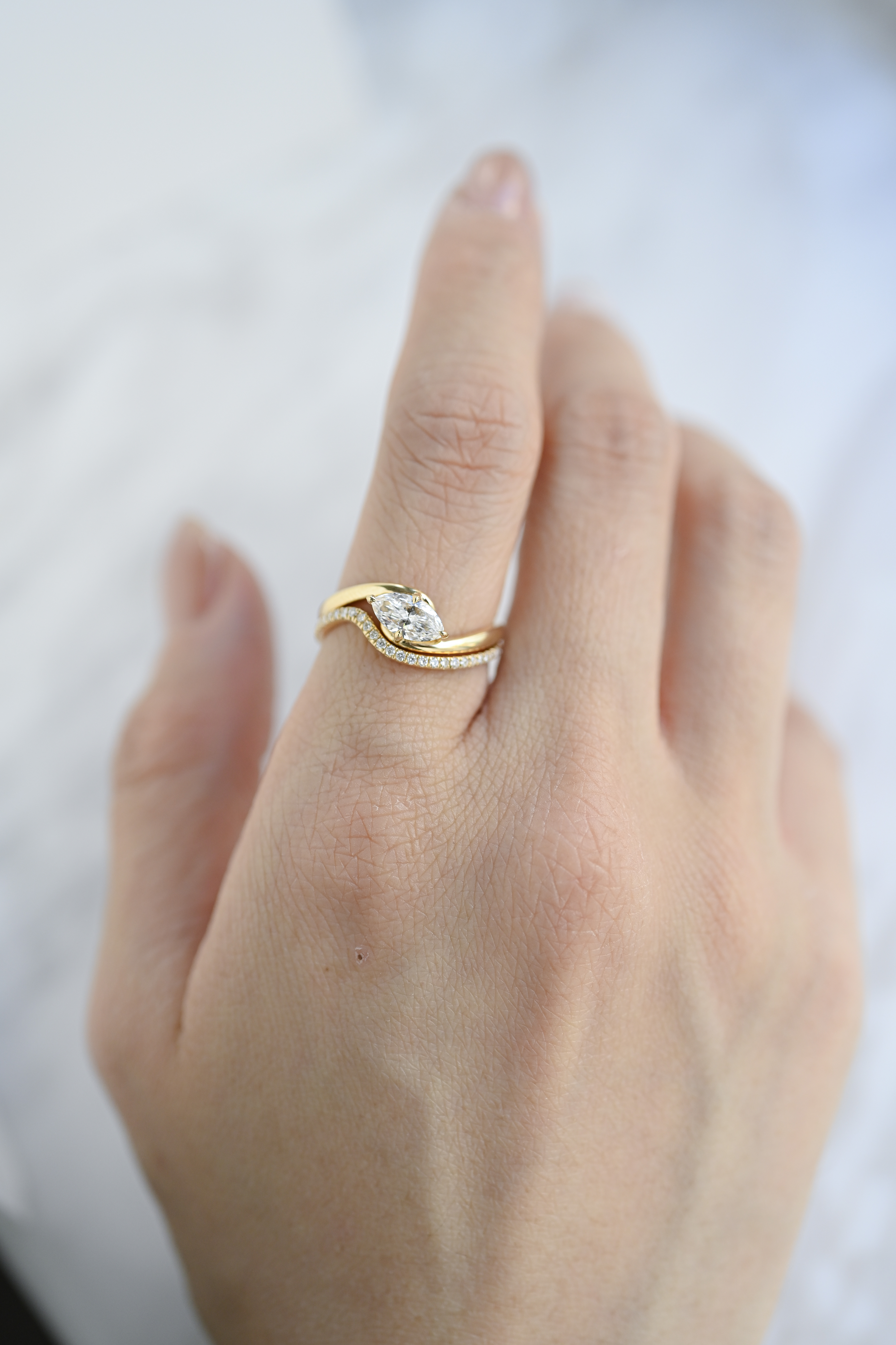 18K Ola Marquise Diamond Ring