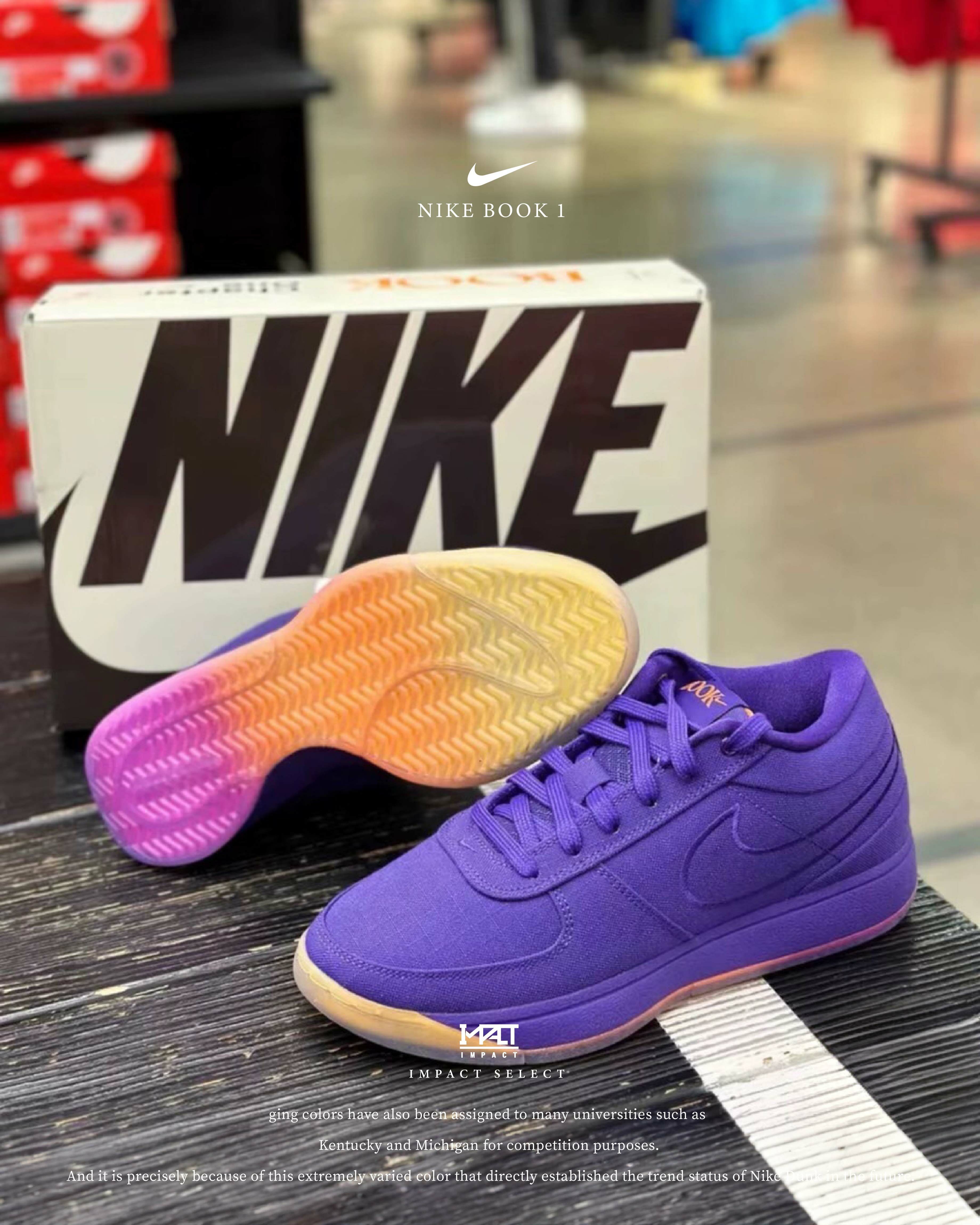 Nike Book 1 EP "SUNSET" 日落 紫色 果凍底 籃球鞋 休閒鞋 HJ5355-500