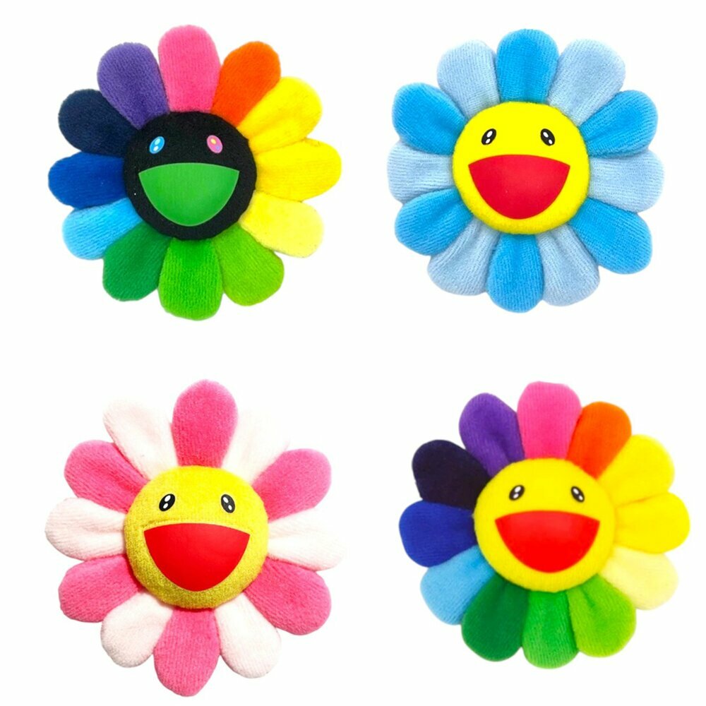 村上隆小花吊飾 粉/藍/黑彩/原彩 小花 別針 吊飾 彩虹花 日本