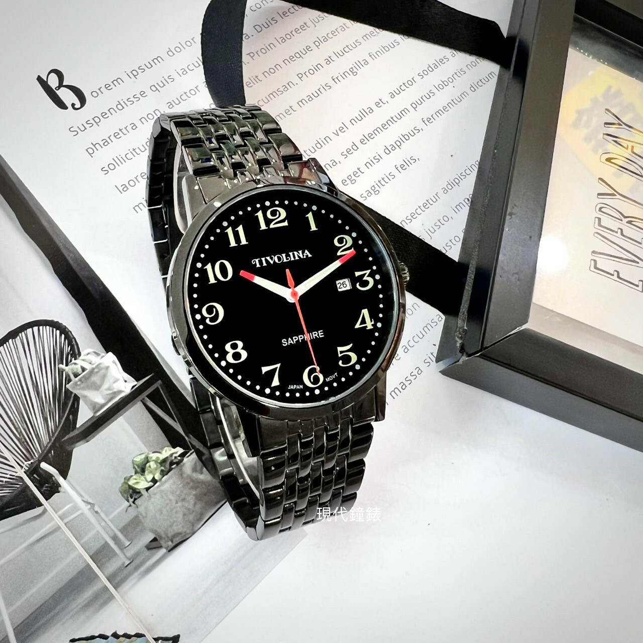 【TIVOLINA】小紅帽 極簡風格夜光數字腕錶 MAK7001-NA 39mm 現代鐘錶