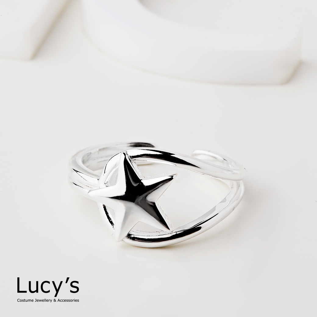 925純銀 星願 開口戒 (107082)