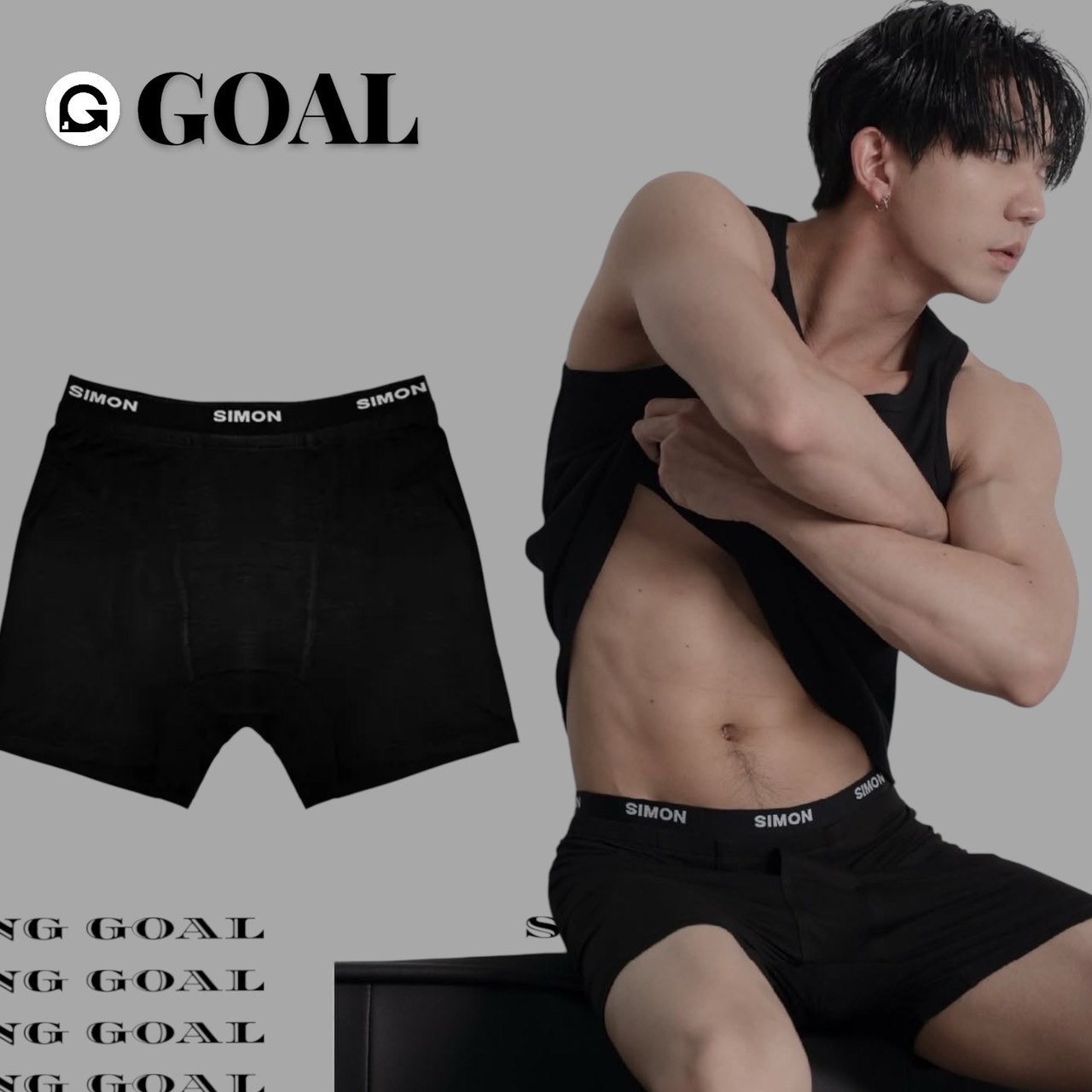 (GOAL) SIMON MADE 竹纖維 涼感 除臭 透氣 男生 四角內褲