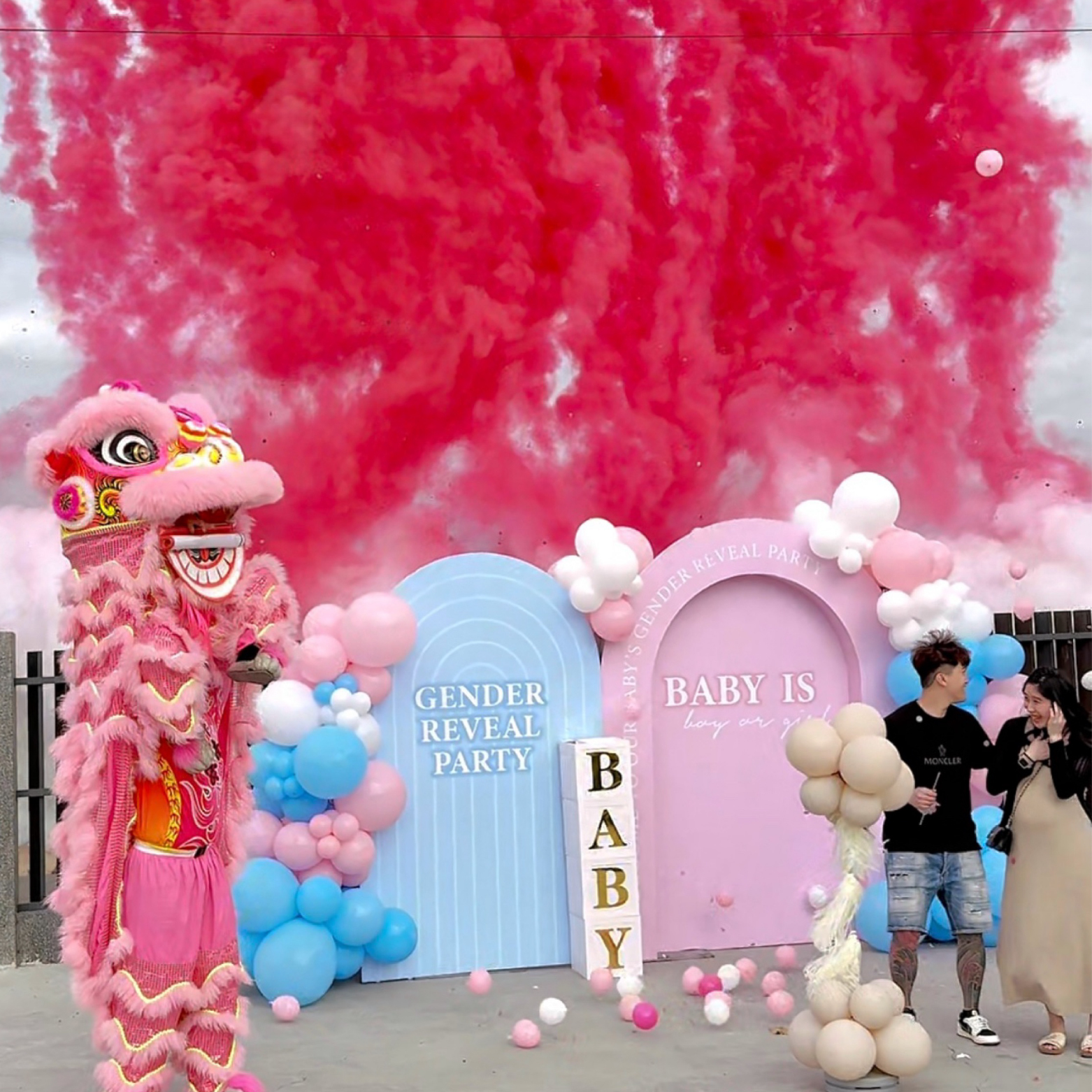 【戶外】性別揭曉．善化茶行．粉藍色系