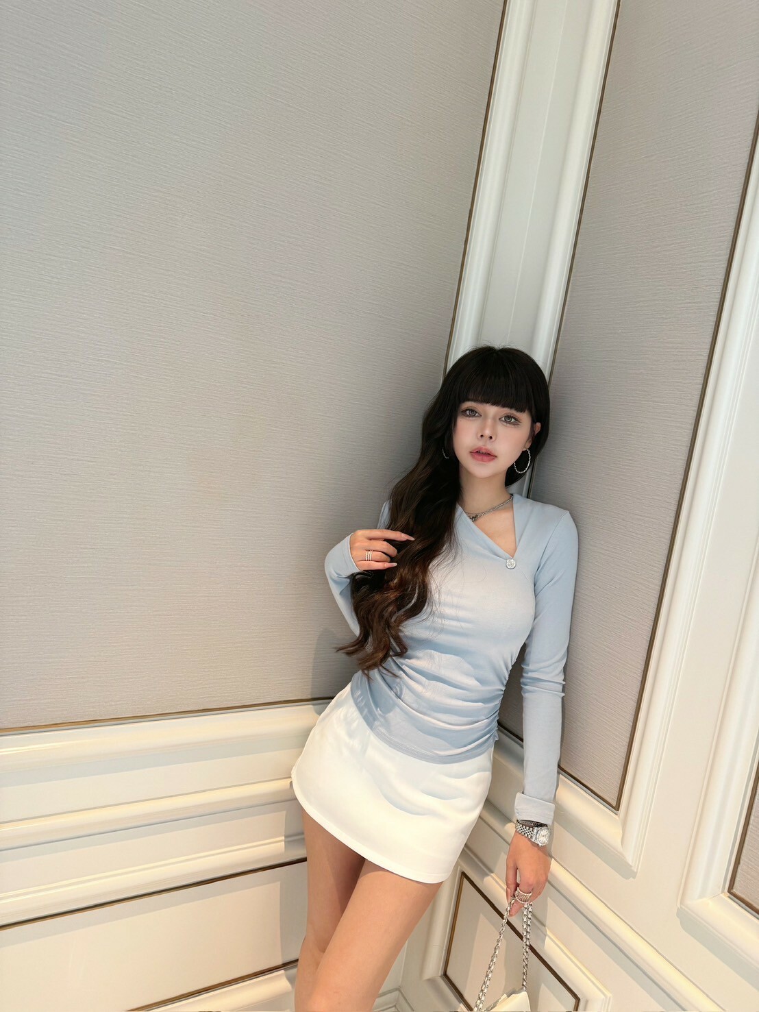 🤍重塑優雅曲線’Reshape—扣子上衣